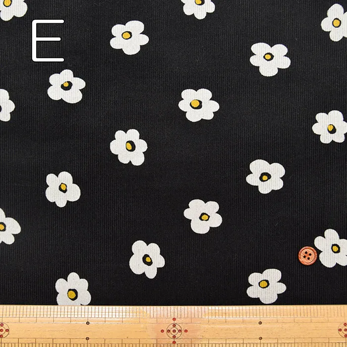Cotton Shirt-Corduroy Printed Fabric - Flower