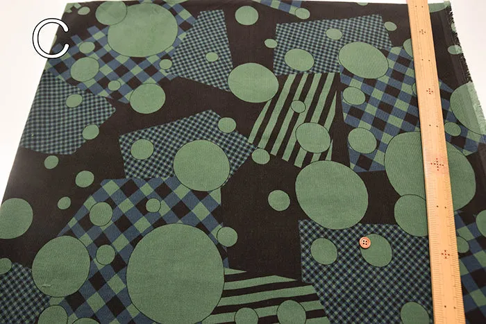 Cotton Shirt-Corduroy Printed Fabric - Patchwork