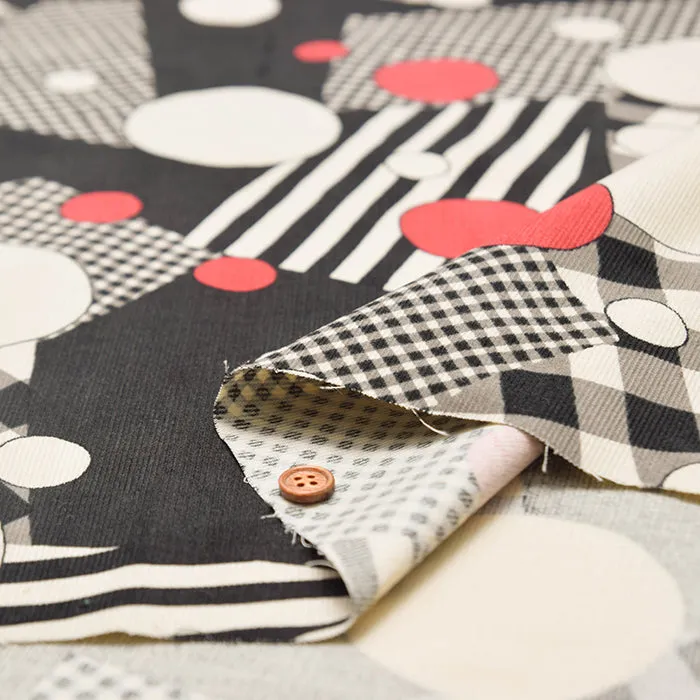 Cotton Shirt-Corduroy Printed Fabric - Patchwork