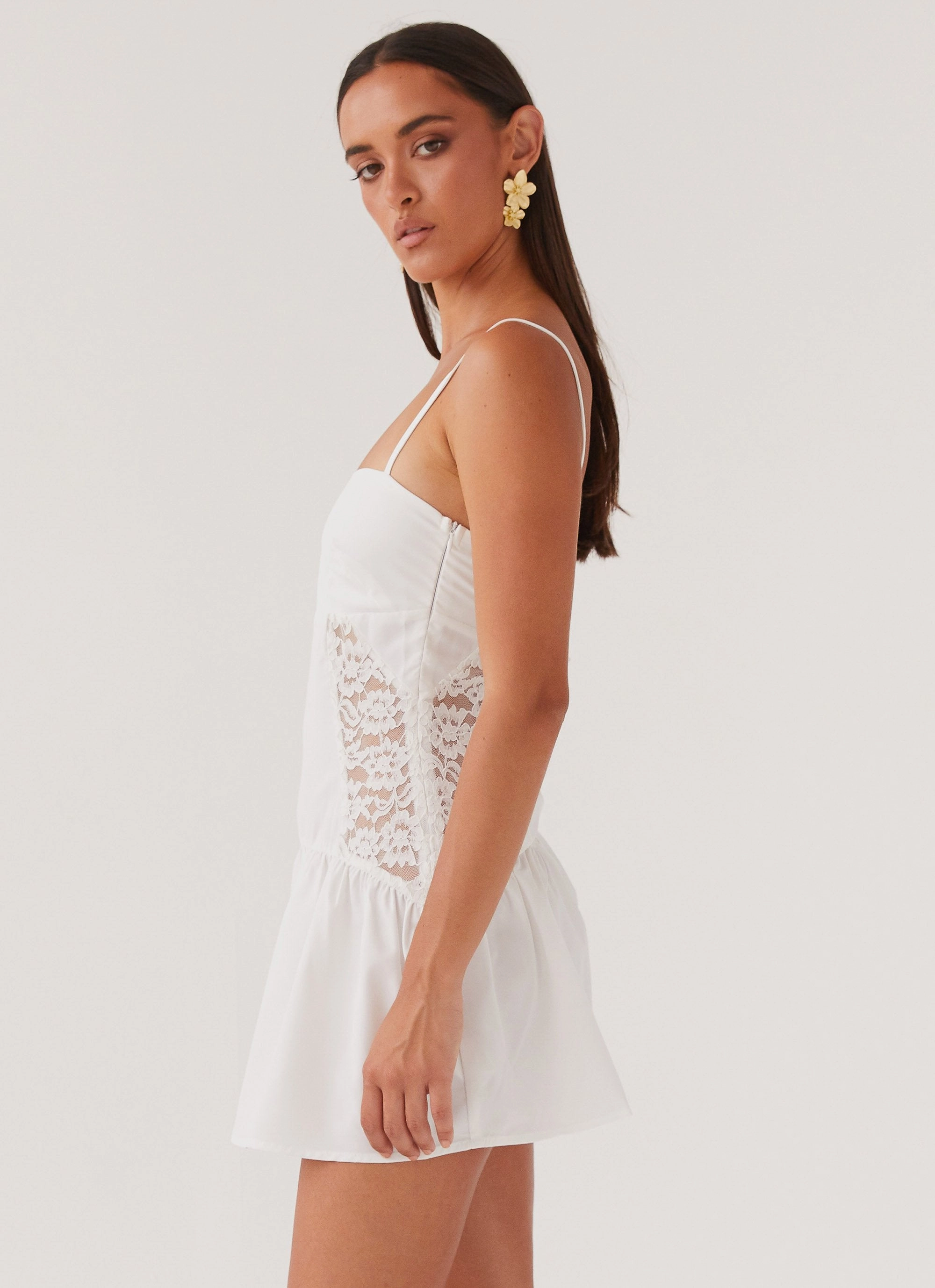 Occasion Ready Cotton Cloud Mini Dress - White