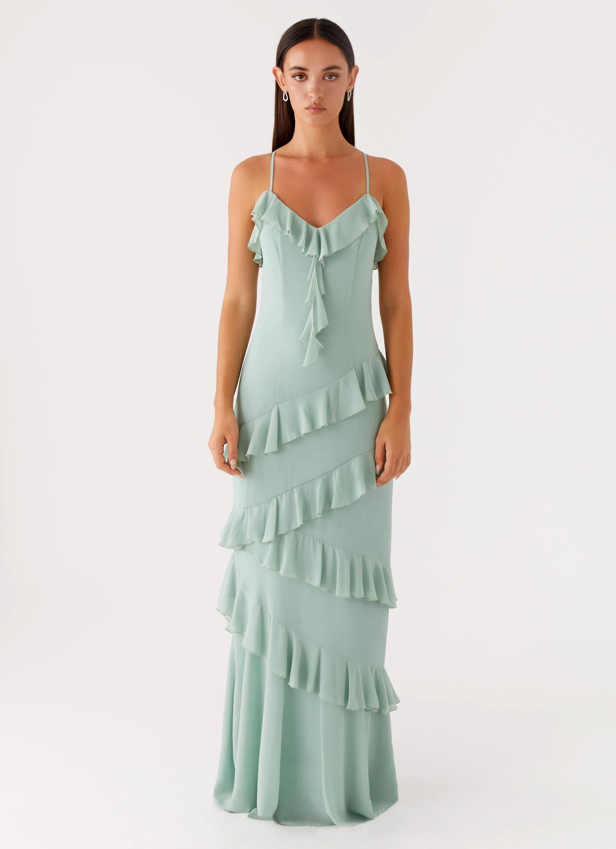 Country Club Maxi Dress - Sage Luxe Fabric Body Safe