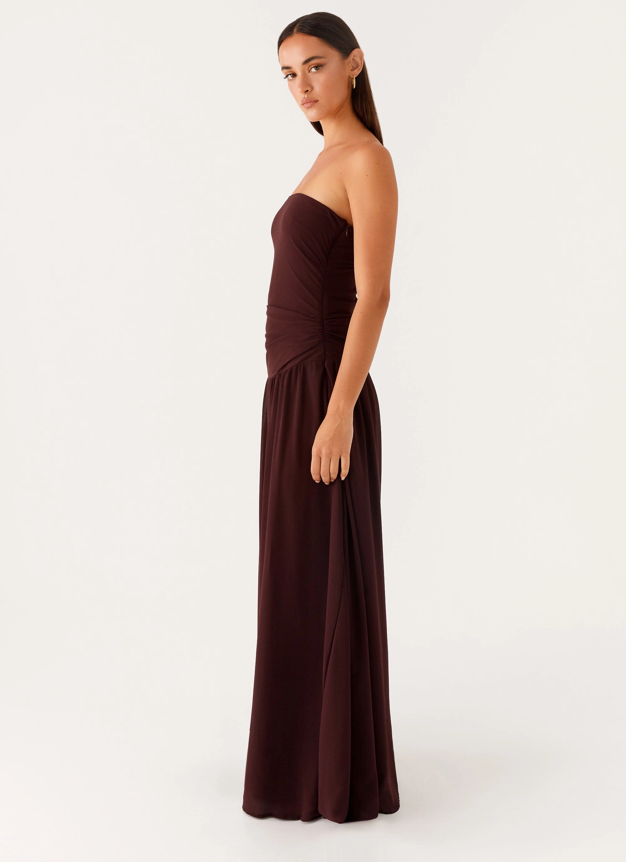 Covia Strapless Maxi Dress - Dark Chocolate Fashionable outfit for outings
