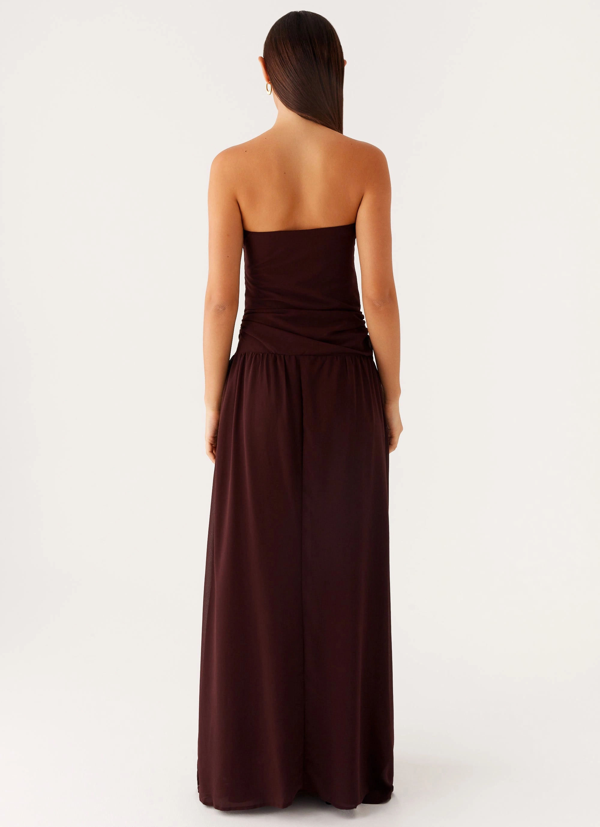 Covia Strapless Maxi Dress - Dark Chocolate Smooth Motion Casual and Smart