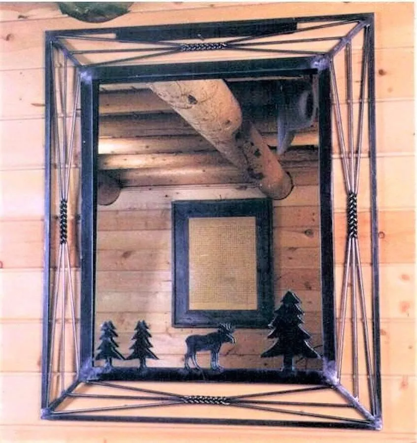 Cowboy Bronc Western Iron Mirror