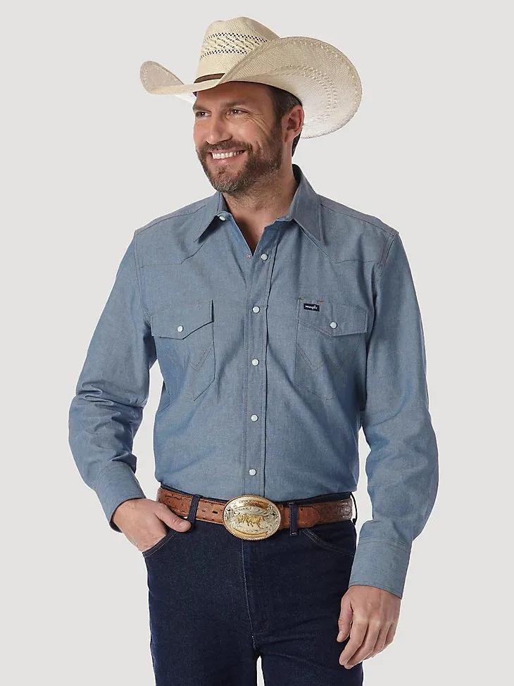 Cowboy Cut Long Sleeve Western Snap Work Shirt