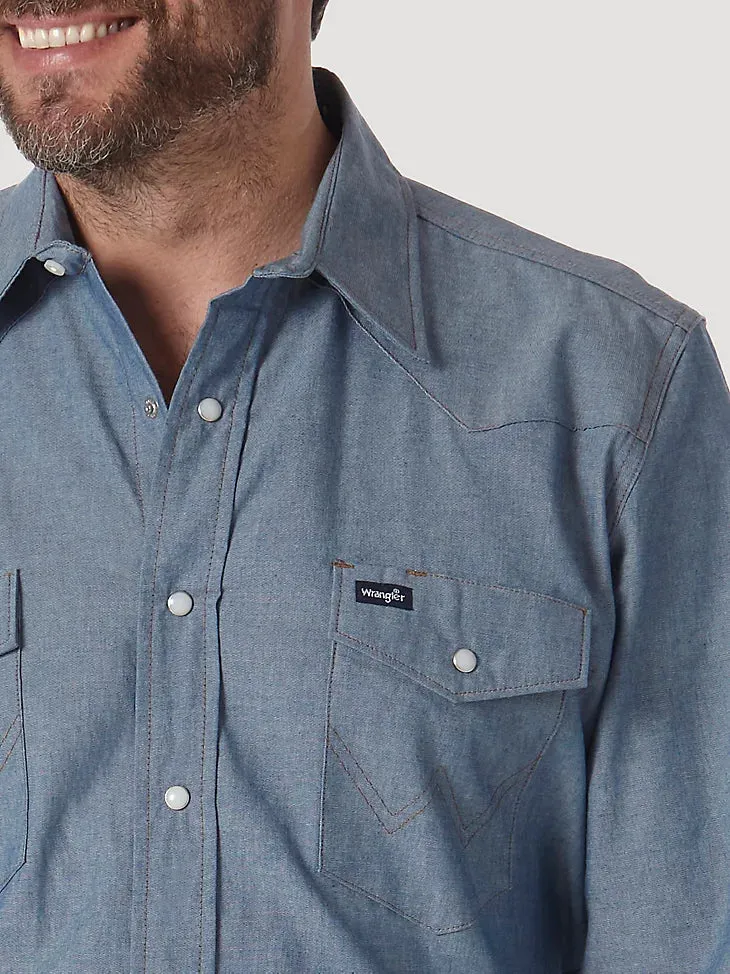 Cowboy Cut Long Sleeve Western Snap Work Shirt