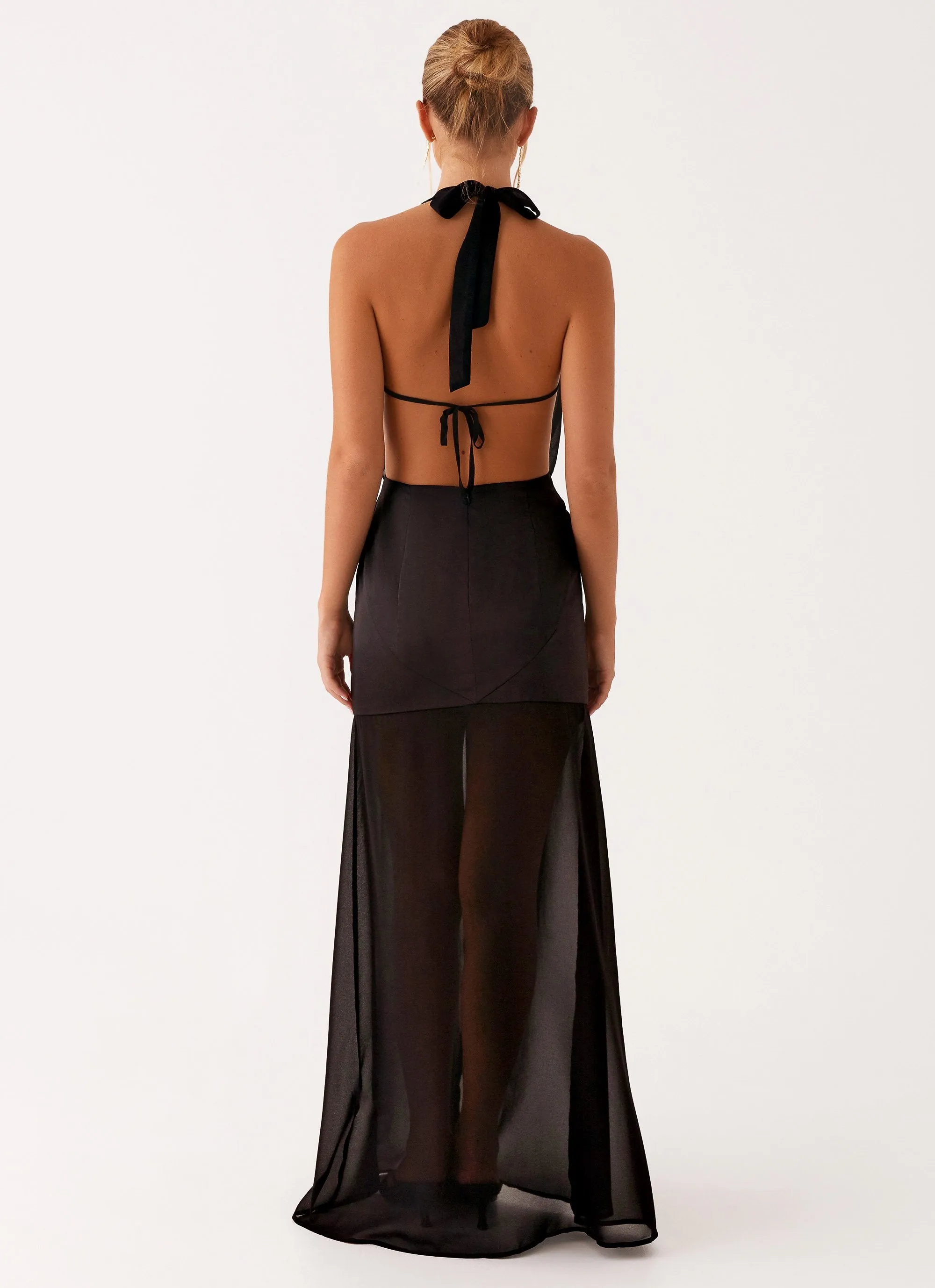 Fenella Maxi Dress - Black Smart Tones