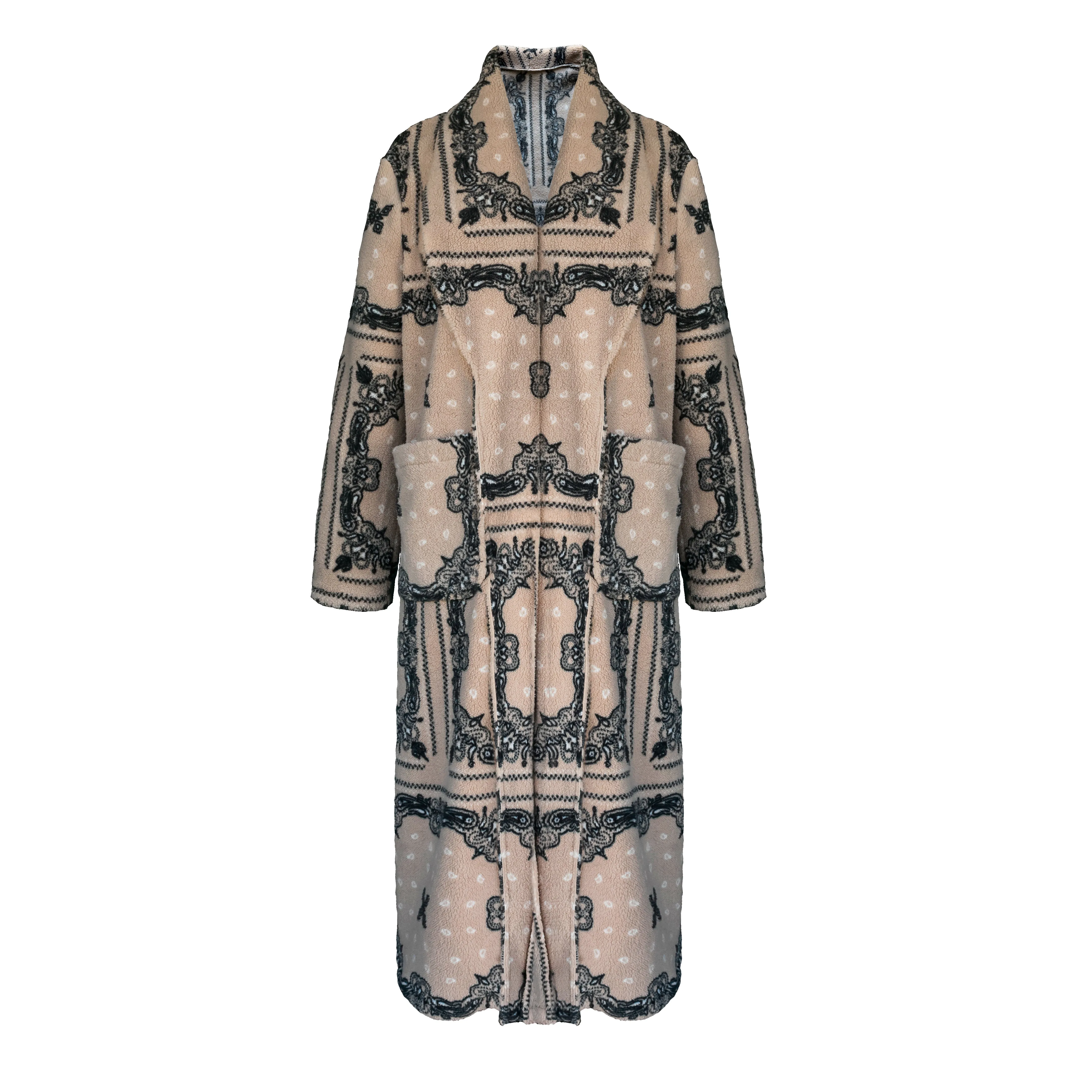 Quick Cool Chic casual MASON'S DAUGHTER | Coco Robe Coat, Cream Bandana Print