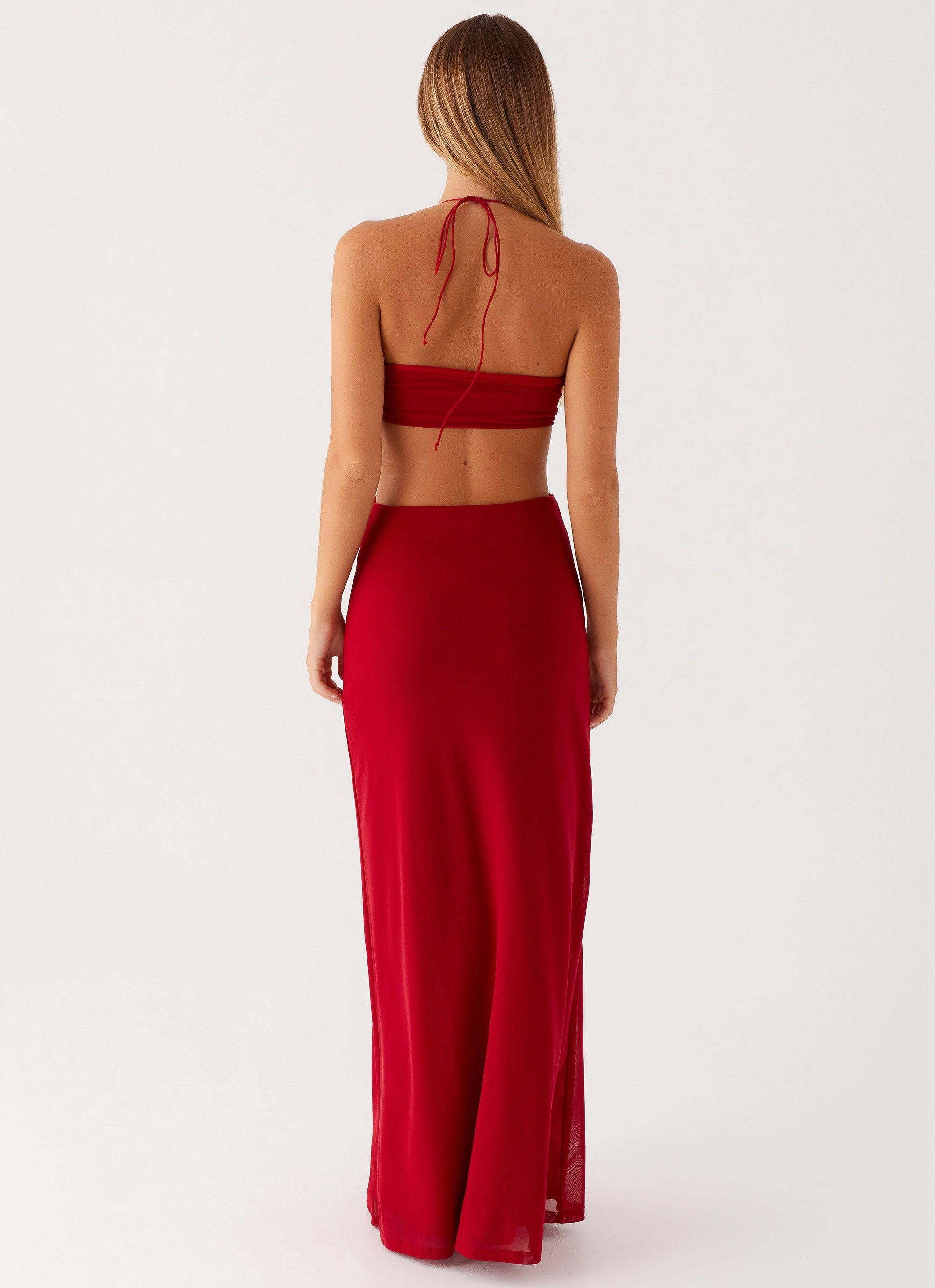 Hallie Maxi Dress - Red Soft-Lining