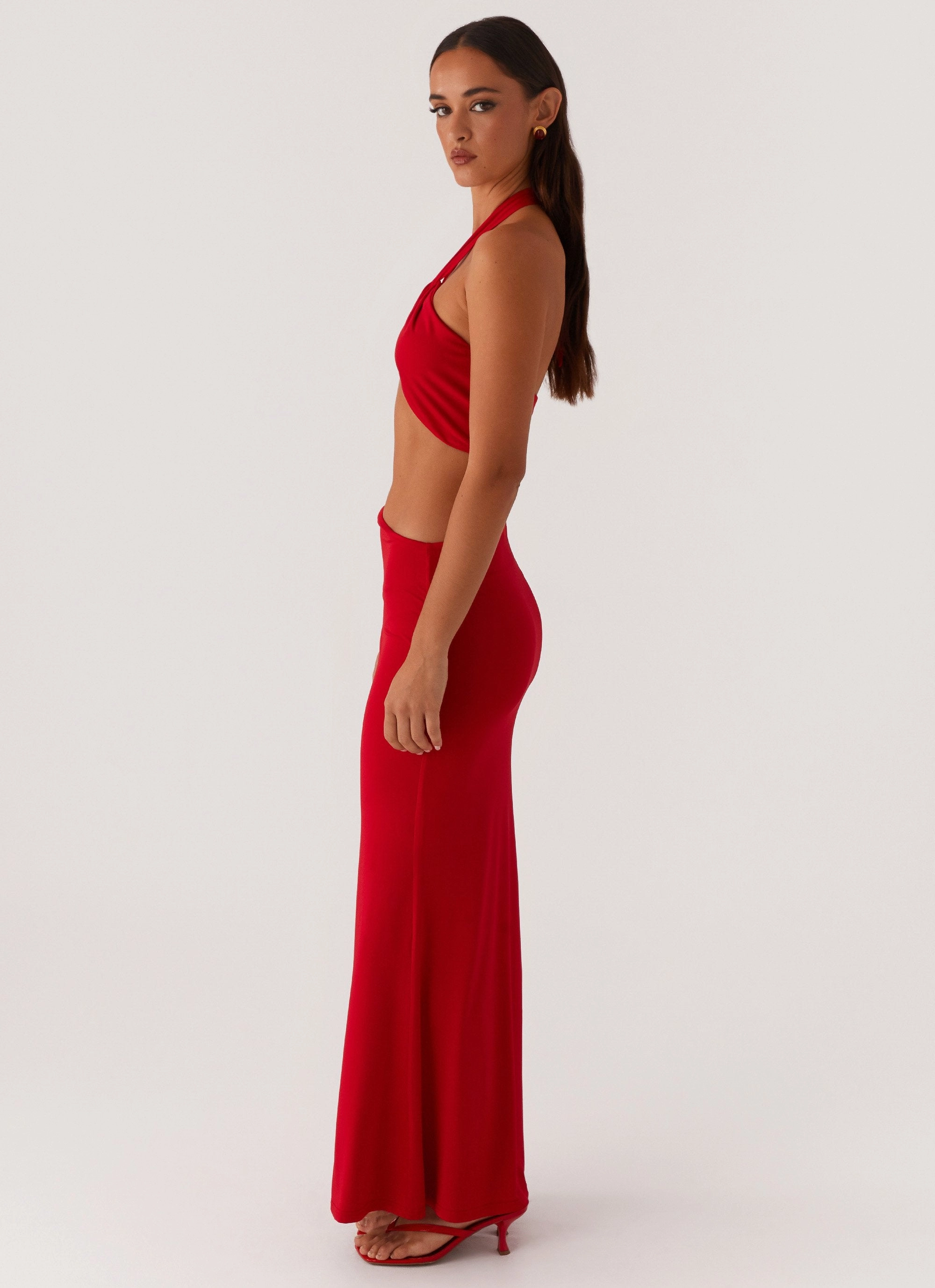 Its Obvious Maxi Dress - Red Walk Easy Timeless Trend
