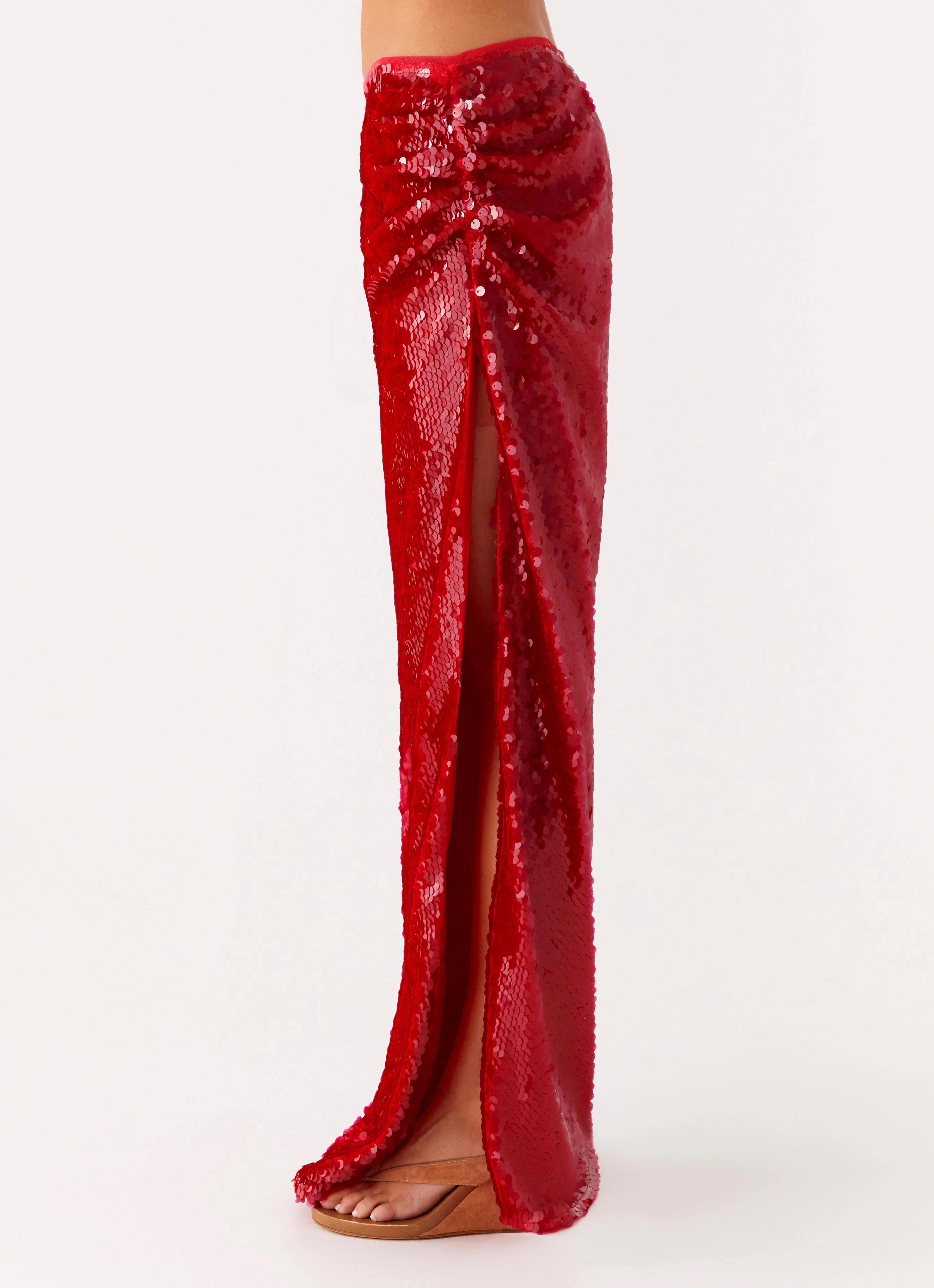 Comfy Waistband Amosa Maxi Skirt - Fuchsia