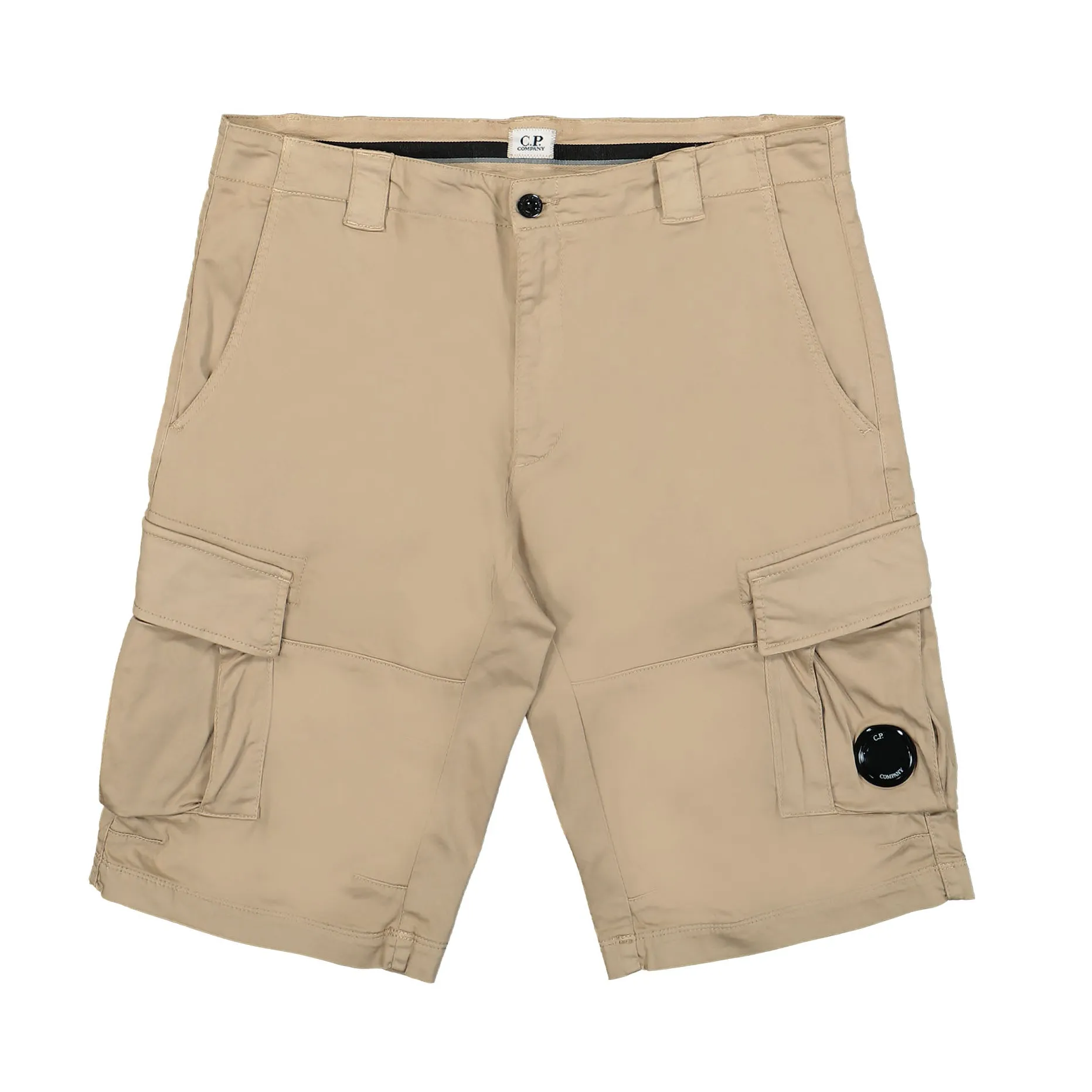 C.P. Company Regular Fit Stretch Sateen Cargo Shorts