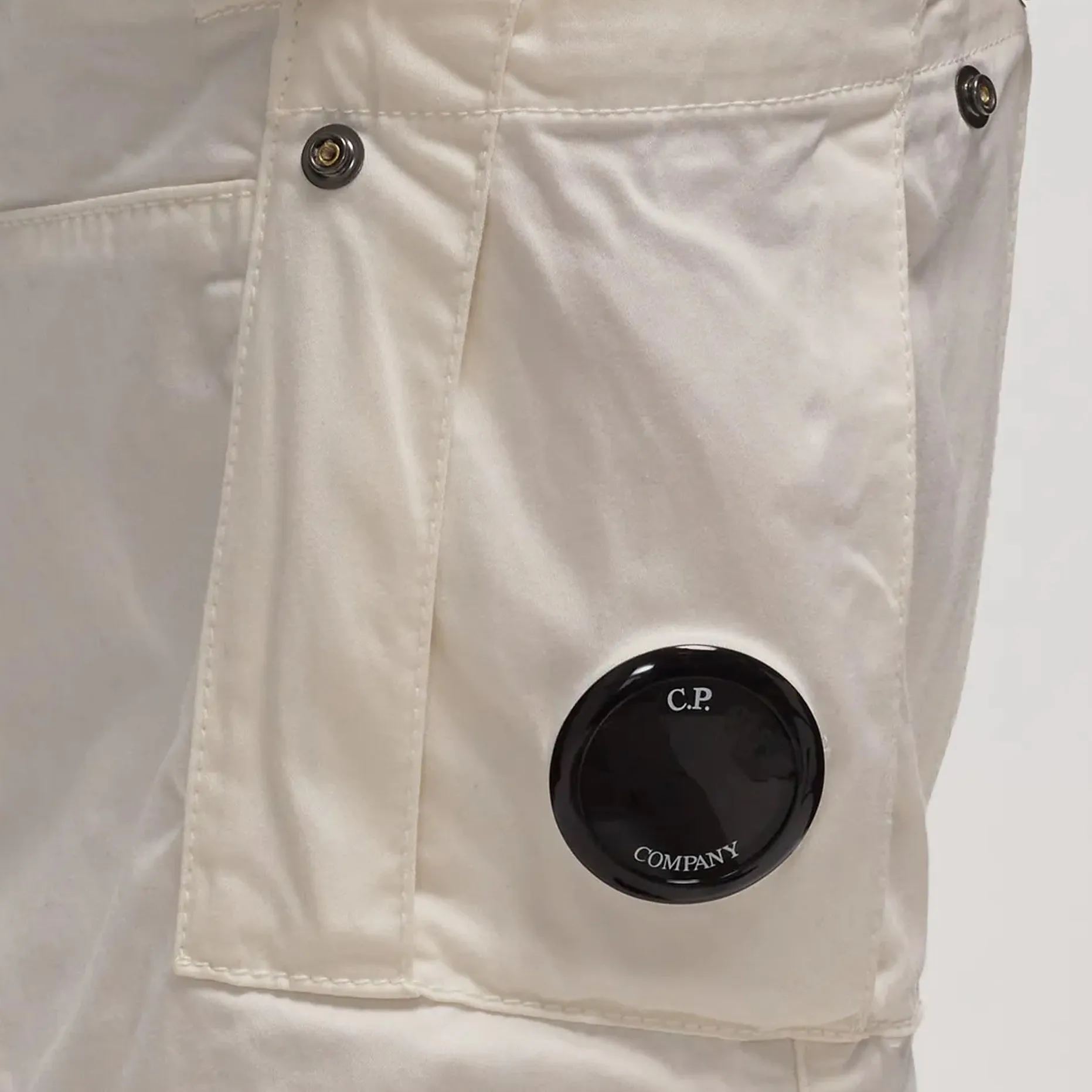 C.P. Company Regular Fit Stretch Sateen Cargo Shorts