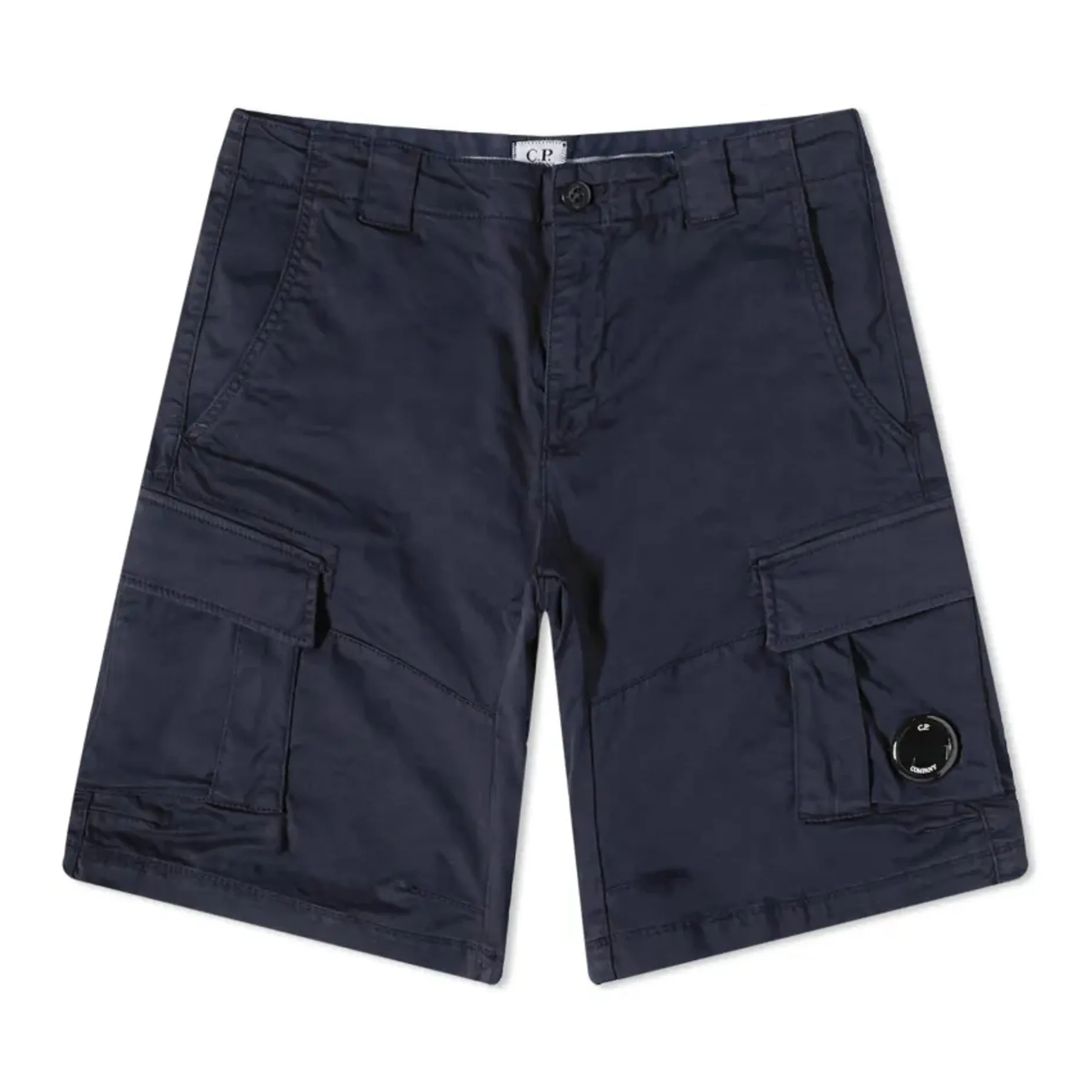 C.P. Company Regular Fit Stretch Sateen Cargo Shorts