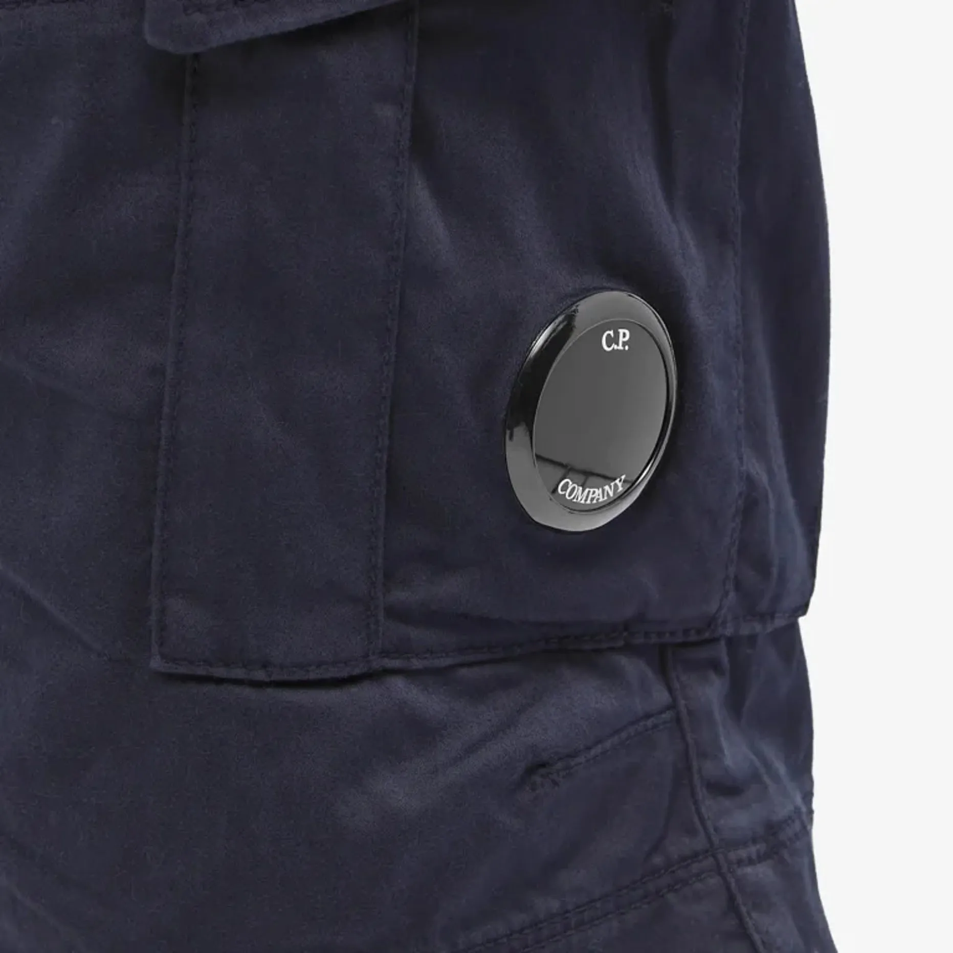 C.P. Company Regular Fit Stretch Sateen Cargo Shorts