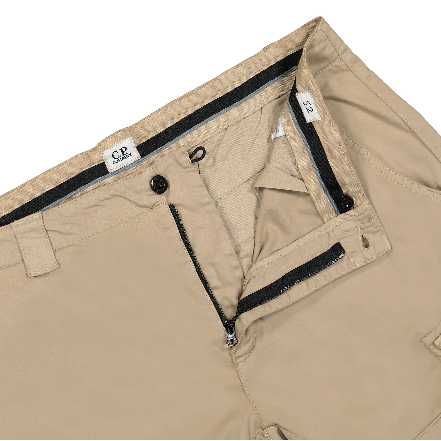 C.P. Company Regular Fit Stretch Sateen Cargo Shorts