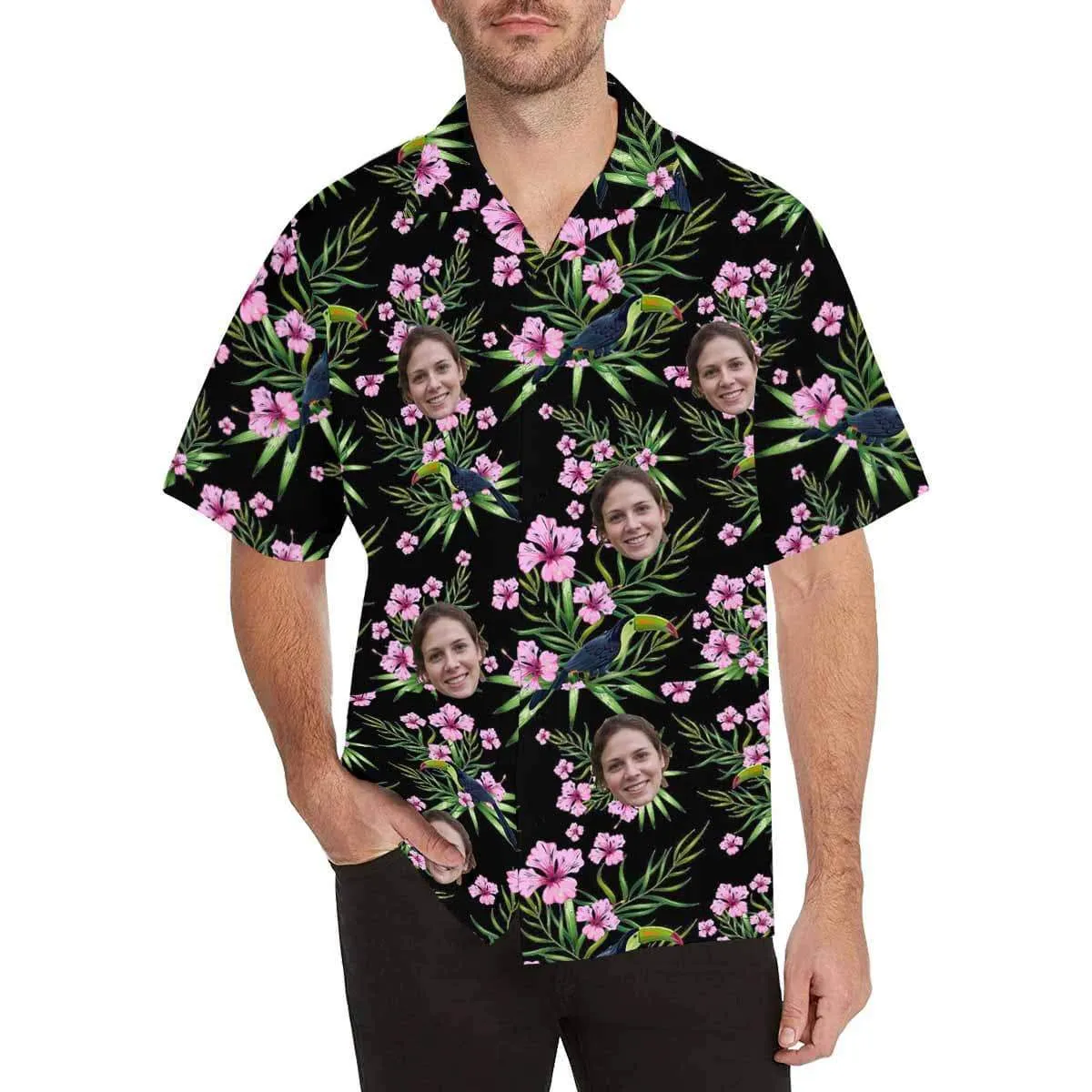 Create Your Own Hawaiian Shirt with Face Summer Time Face Aloha Shirt Customizable Hawaiian Shirts Gift For Him