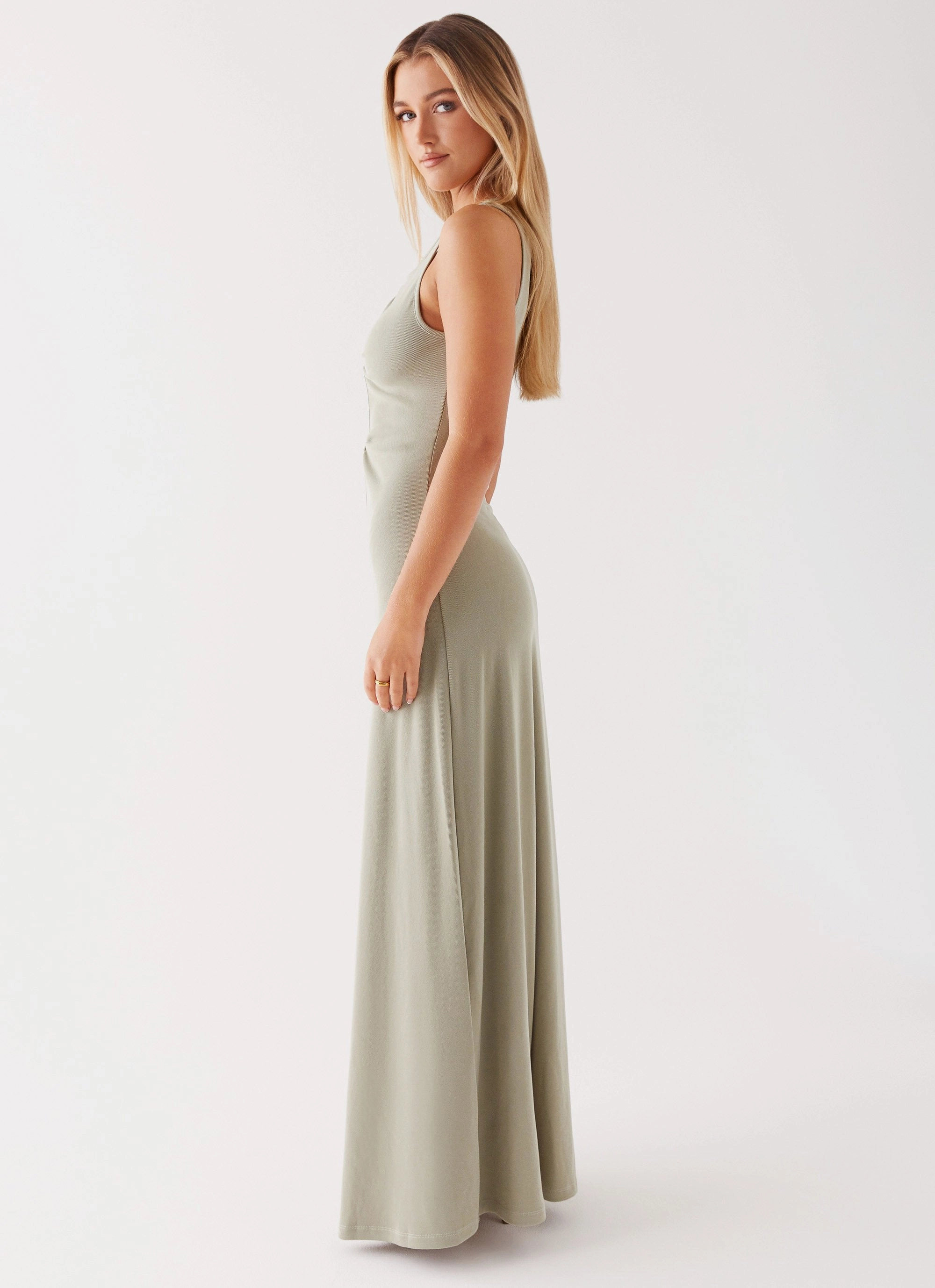 High Neck Valli Maxi Dress - Sage