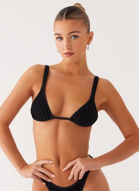 Vacation Swimwear Croatia Bikini Top - Black