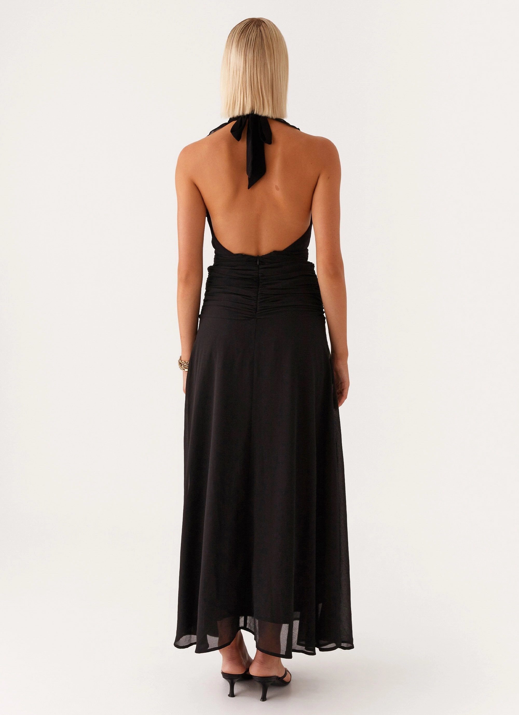 What You Need Frill Maxi Dress - Black Art Inspired All Fitwear
