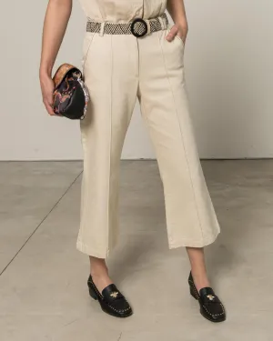 Crop flared jeans