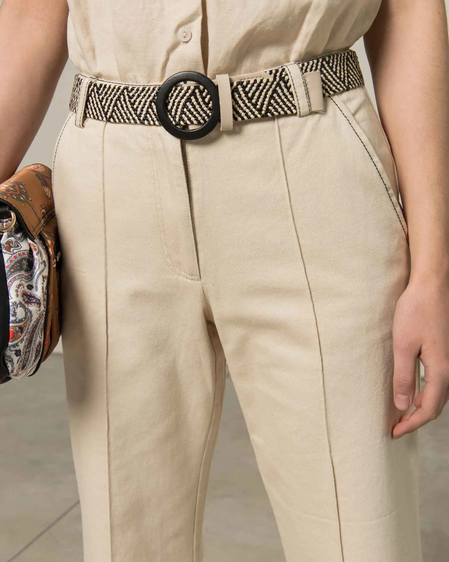Crop flared jeans