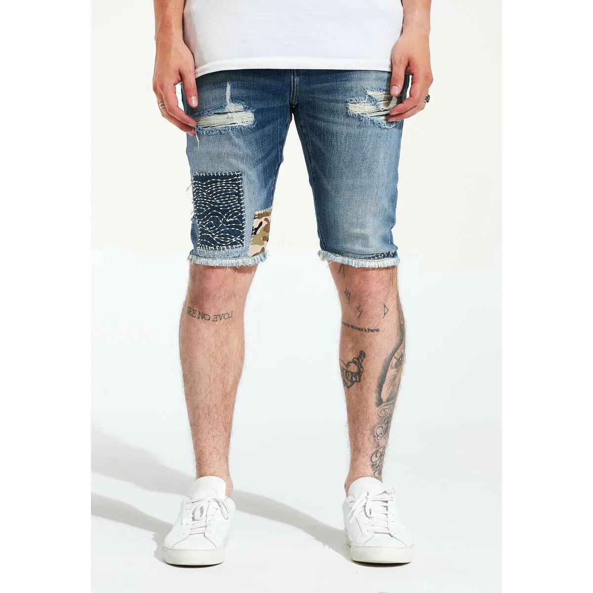 Crysp Denim Blue Patch - PRAISE SHORT (CRYSP222-135)