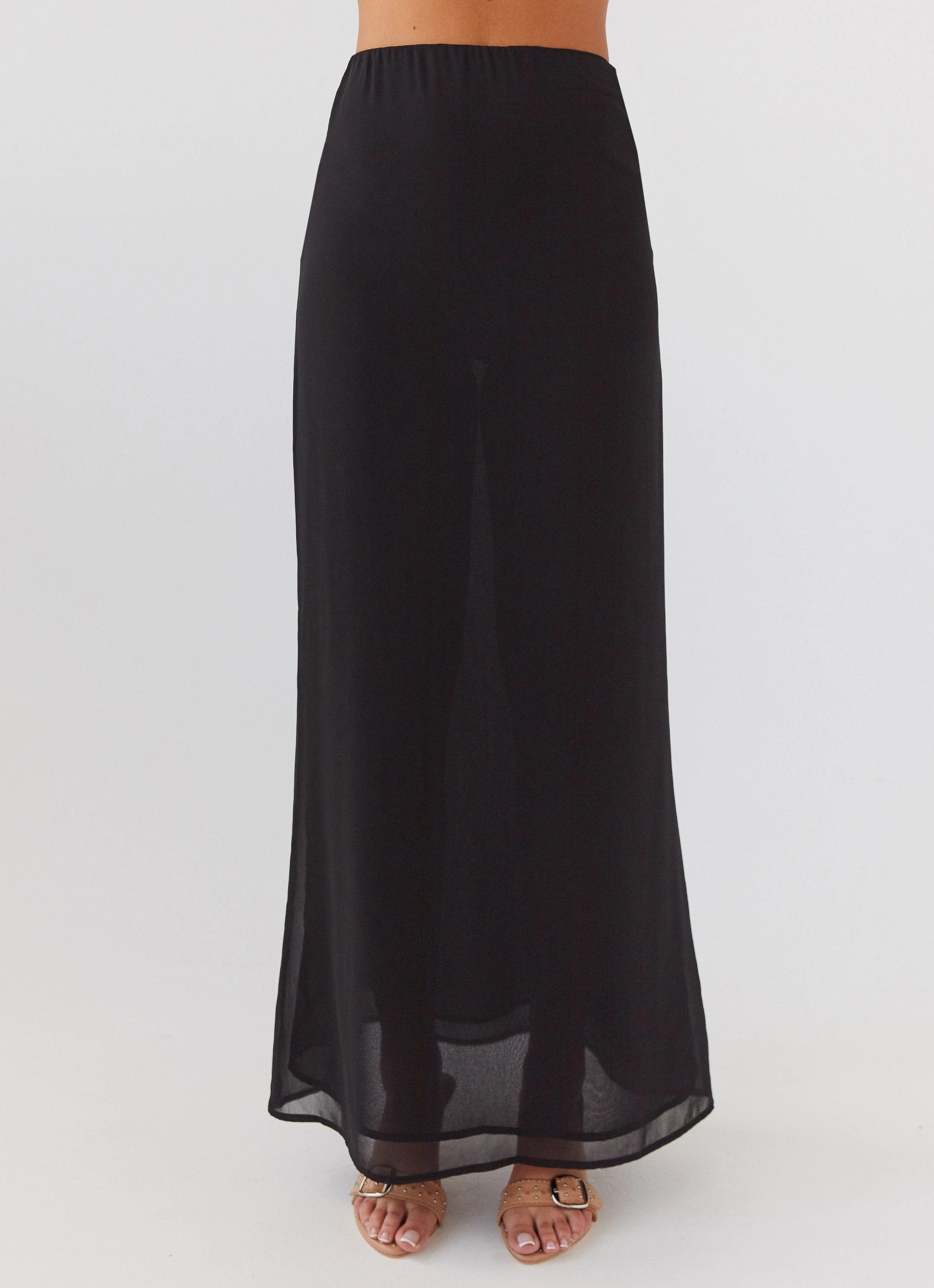 Nightfall Maxi Skirt - Midnight Linen blend Artistic Influence