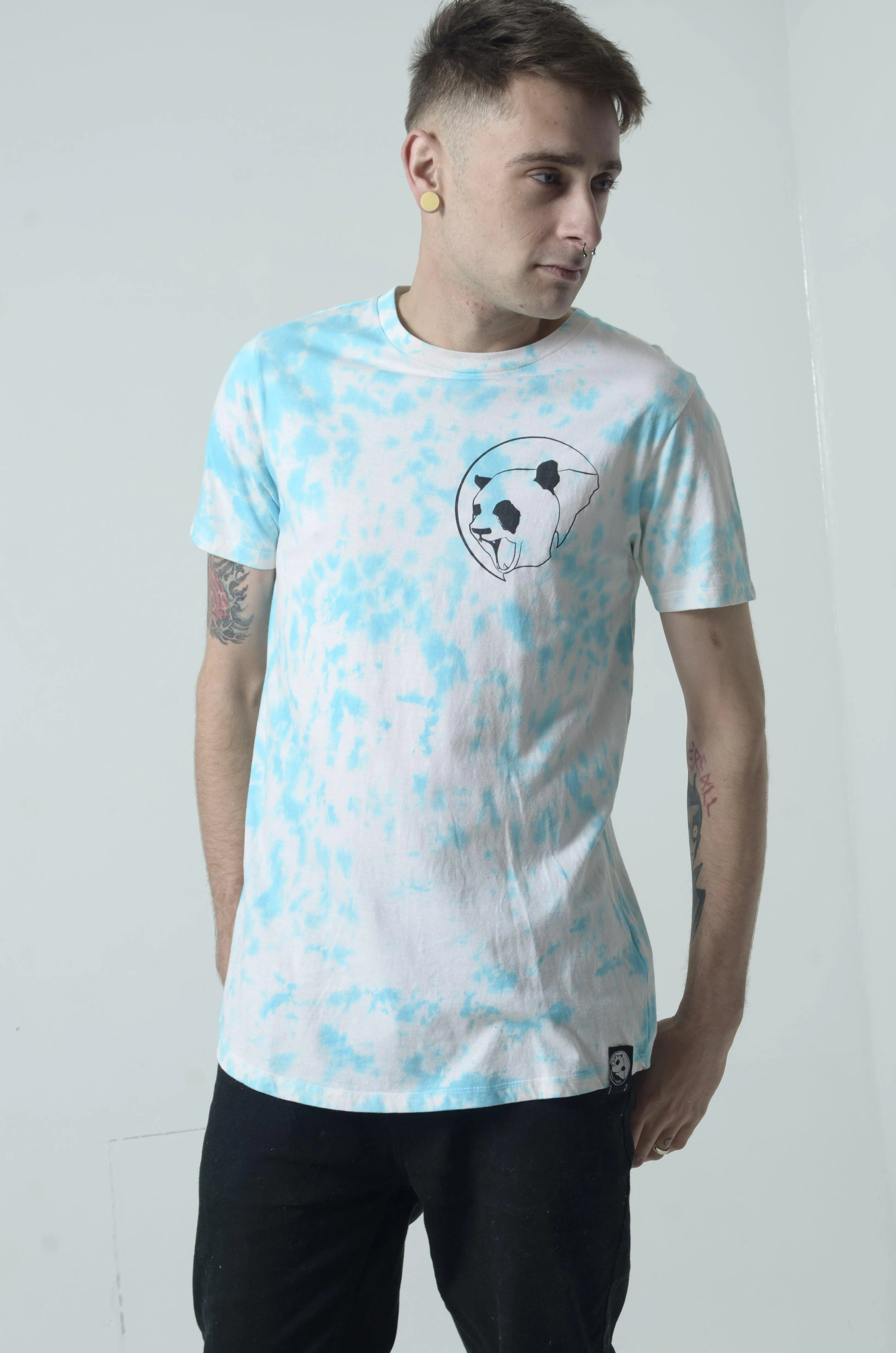 Custom Classic Panda Tie Dye Unisex Long Tee