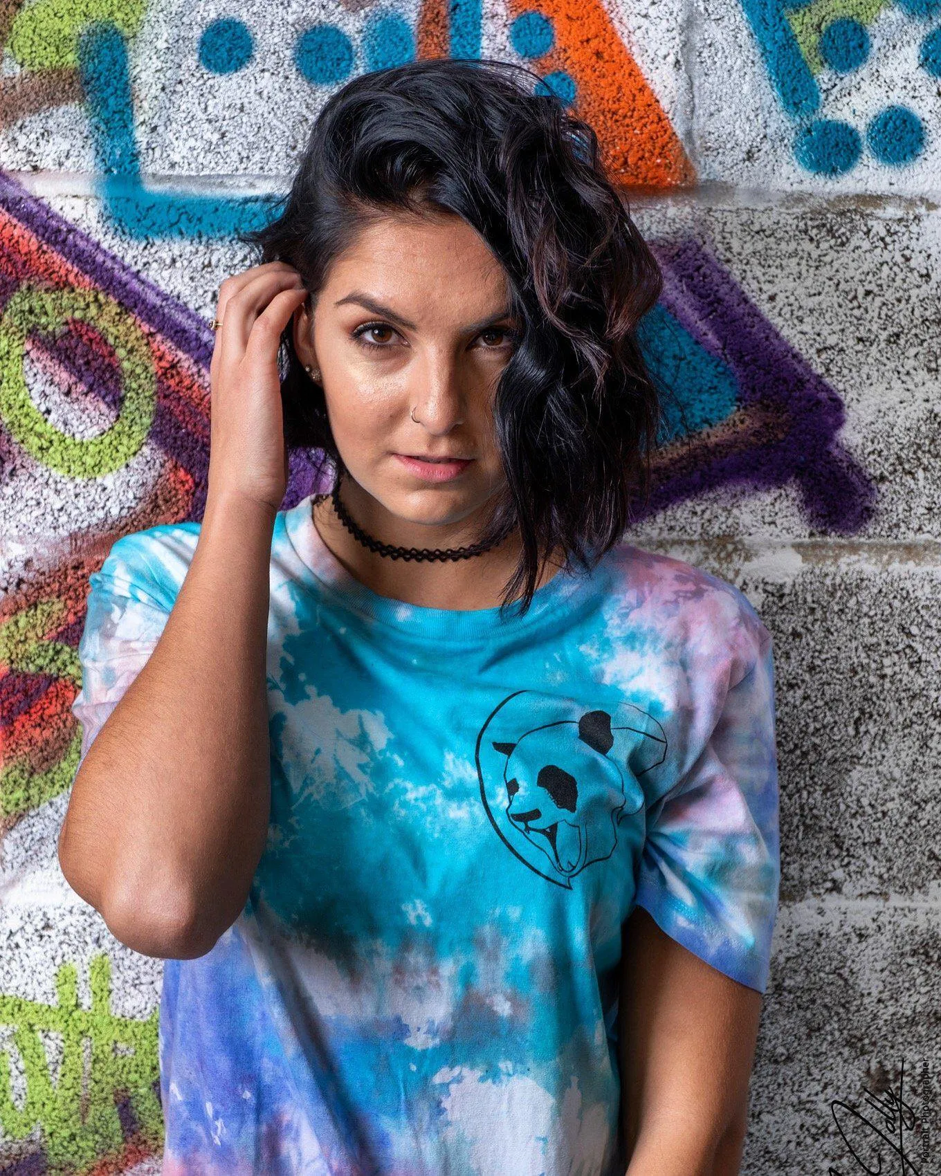 Custom Classic Panda Tie Dye Unisex Long Tee