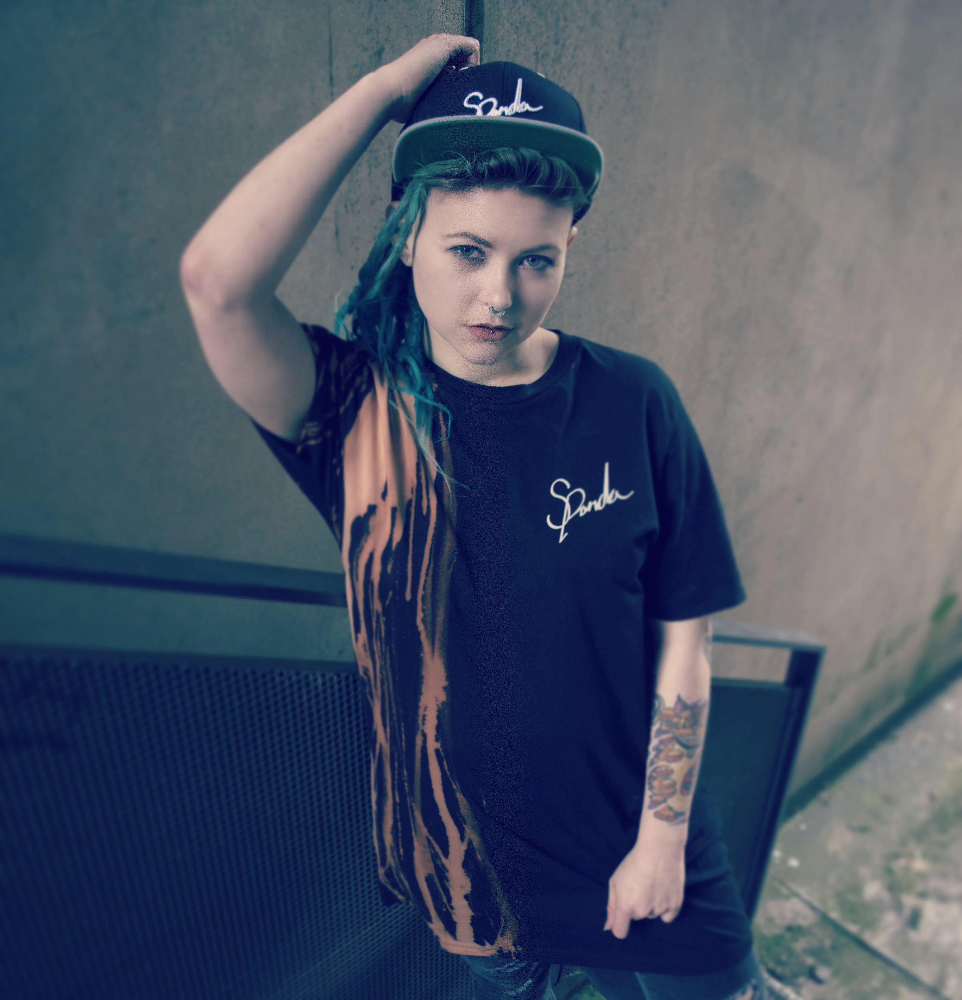Custom Organic SPanda Acid Wash Unisex Long Tee
