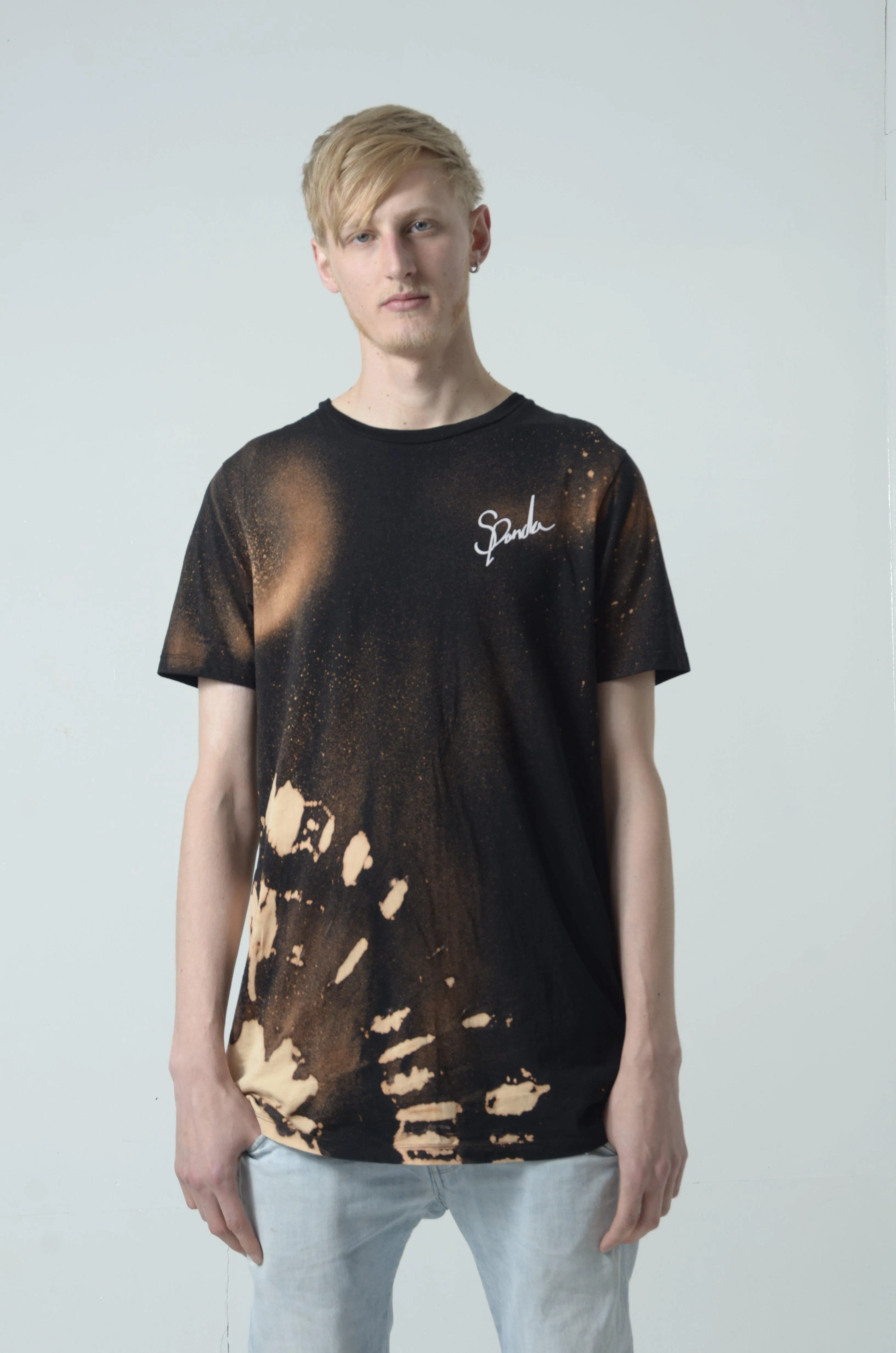 Custom Organic SPanda Acid Wash Unisex Long Tee