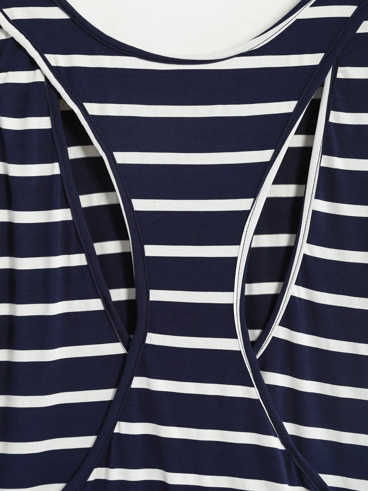 Custom Round Neck Stripe Sleeveless T-Shirts
