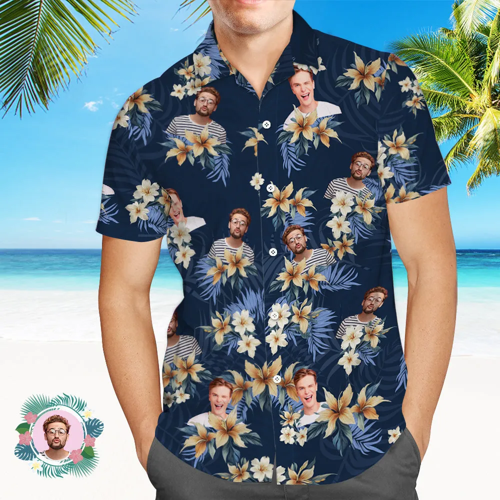 Custom Vintage Hawaiian Shirts With 1-3 Photos Custom Button-down Shirts
