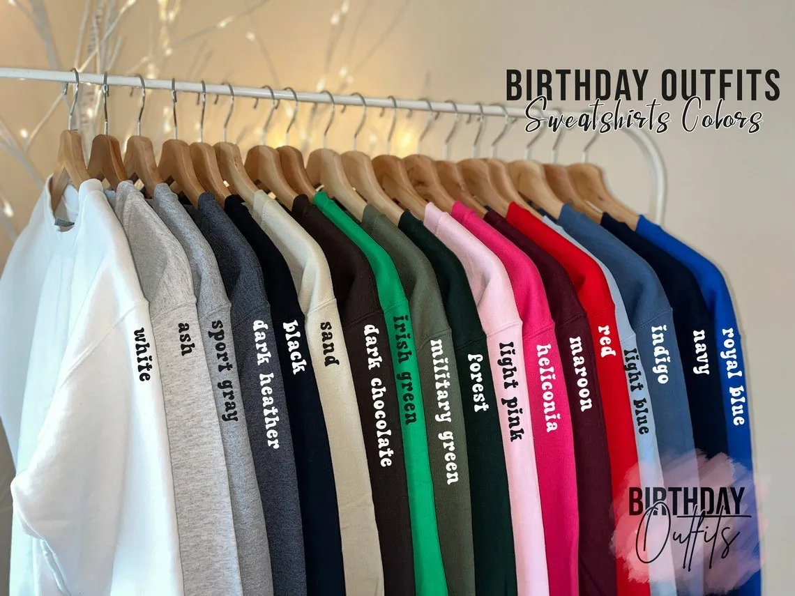 Custom YEAR Embroidered Varsity Crewneck - Embroidery Crewneck- Custom Embroidery - Personalized Sweatshirt - Embroidered Number Sweatshirt