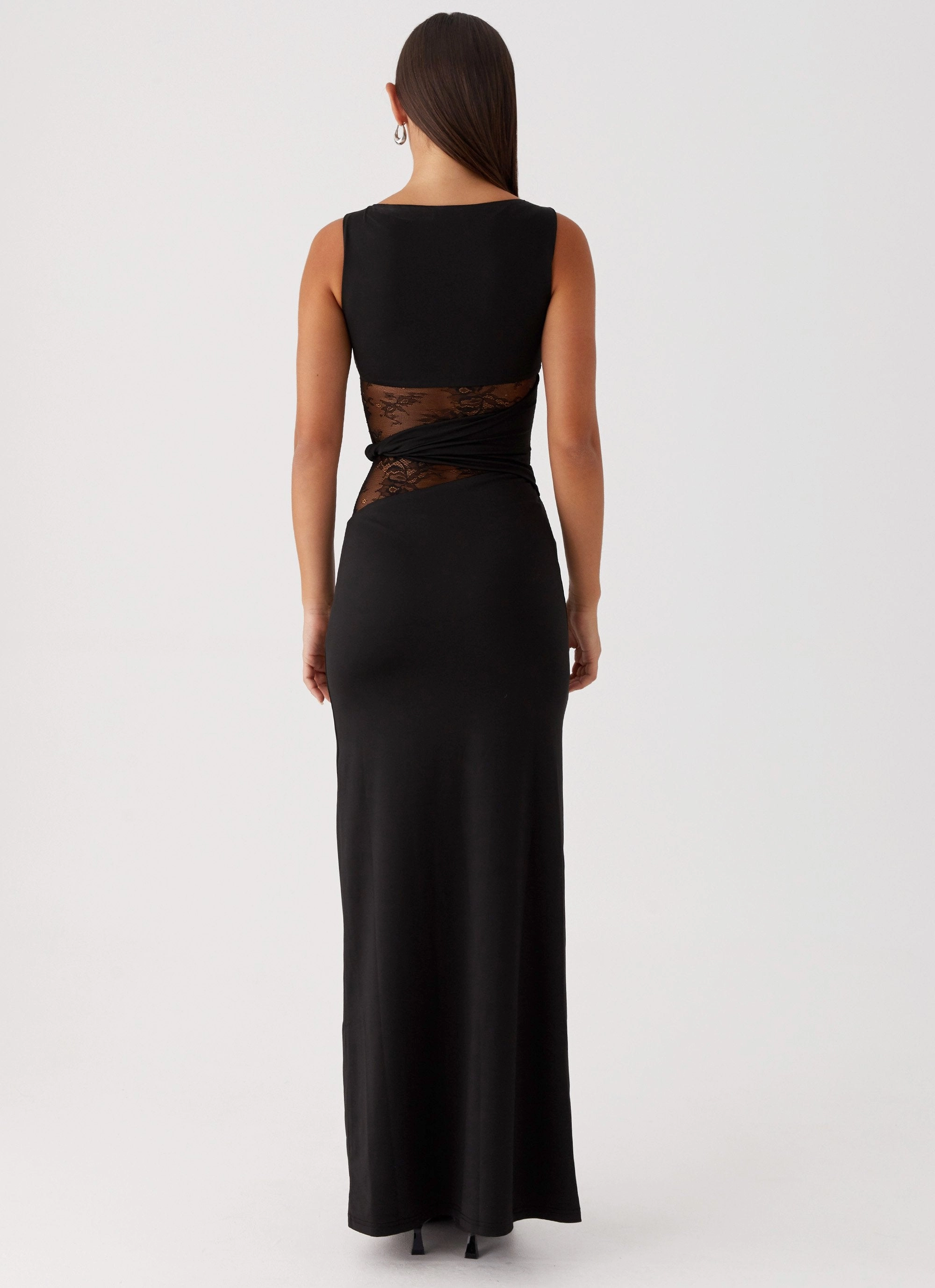 Karma Maxi Dress - Black Smooth-Lining Euro Ease
