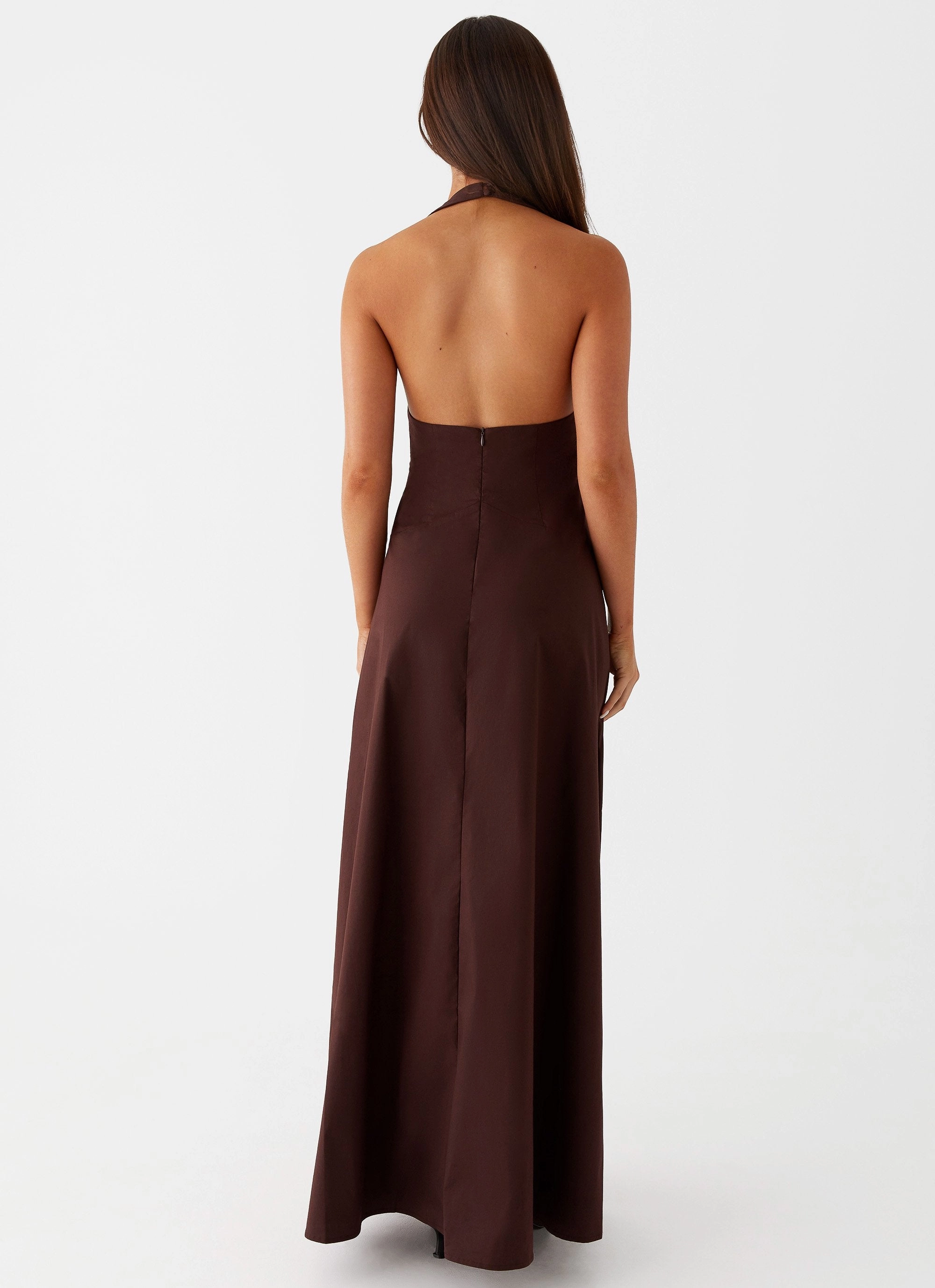 Vestige Maxi Dress - Chocolate animal-print