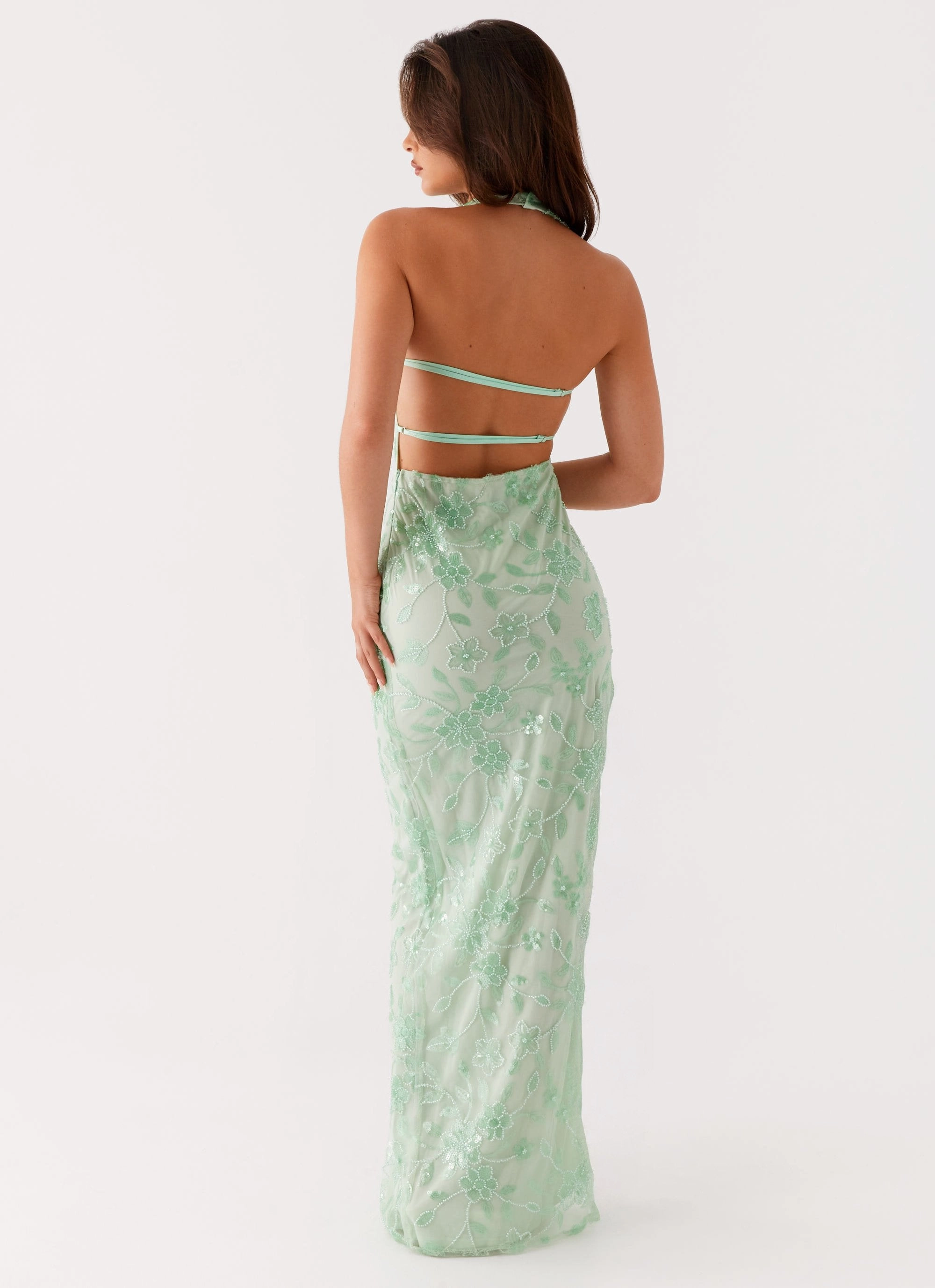 Classic Layering Daily Flex Cydney Beaded Maxi Dress - Sage