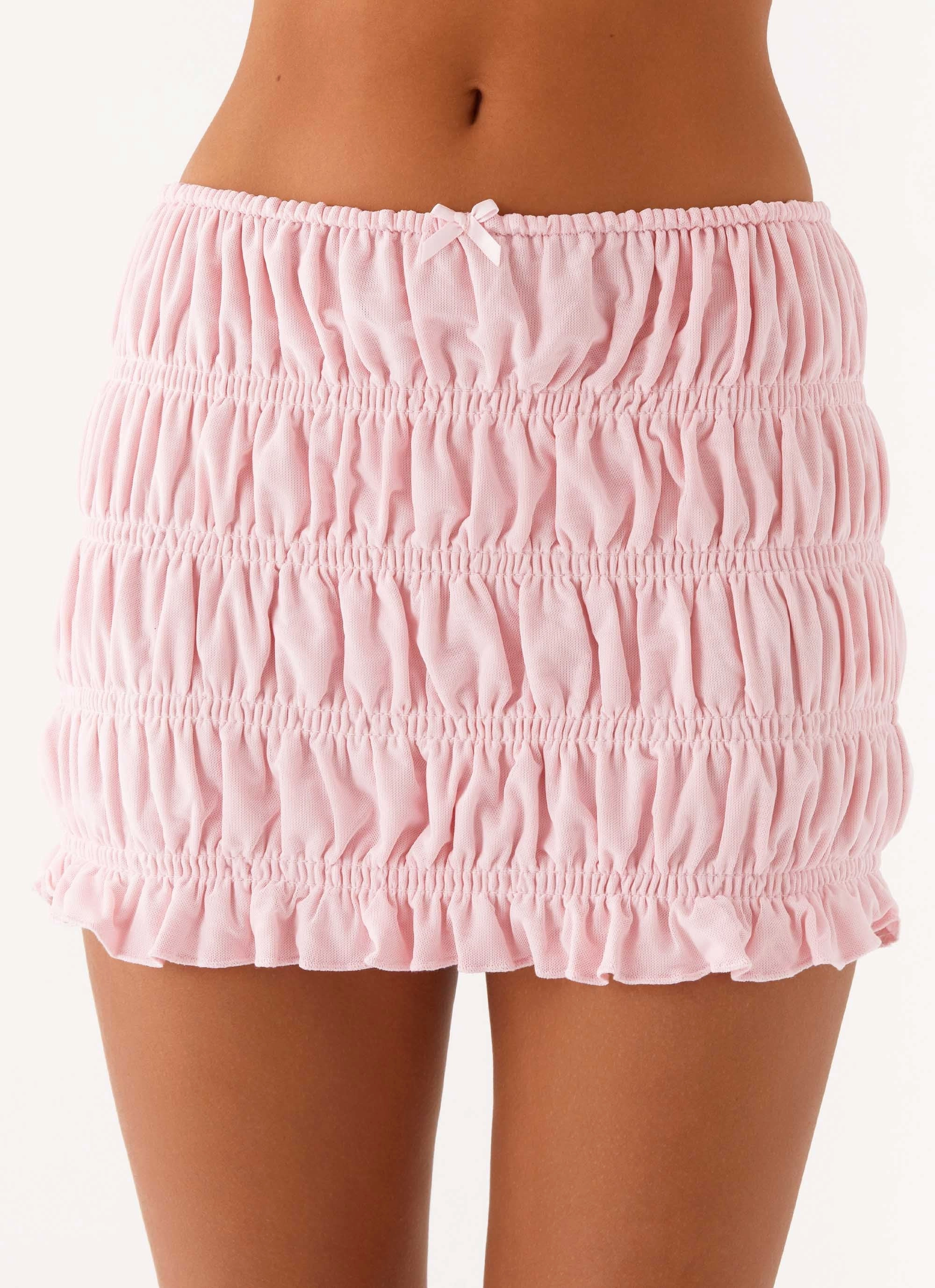 Soft Layers Off by Heart Shirred Skirt - Blush