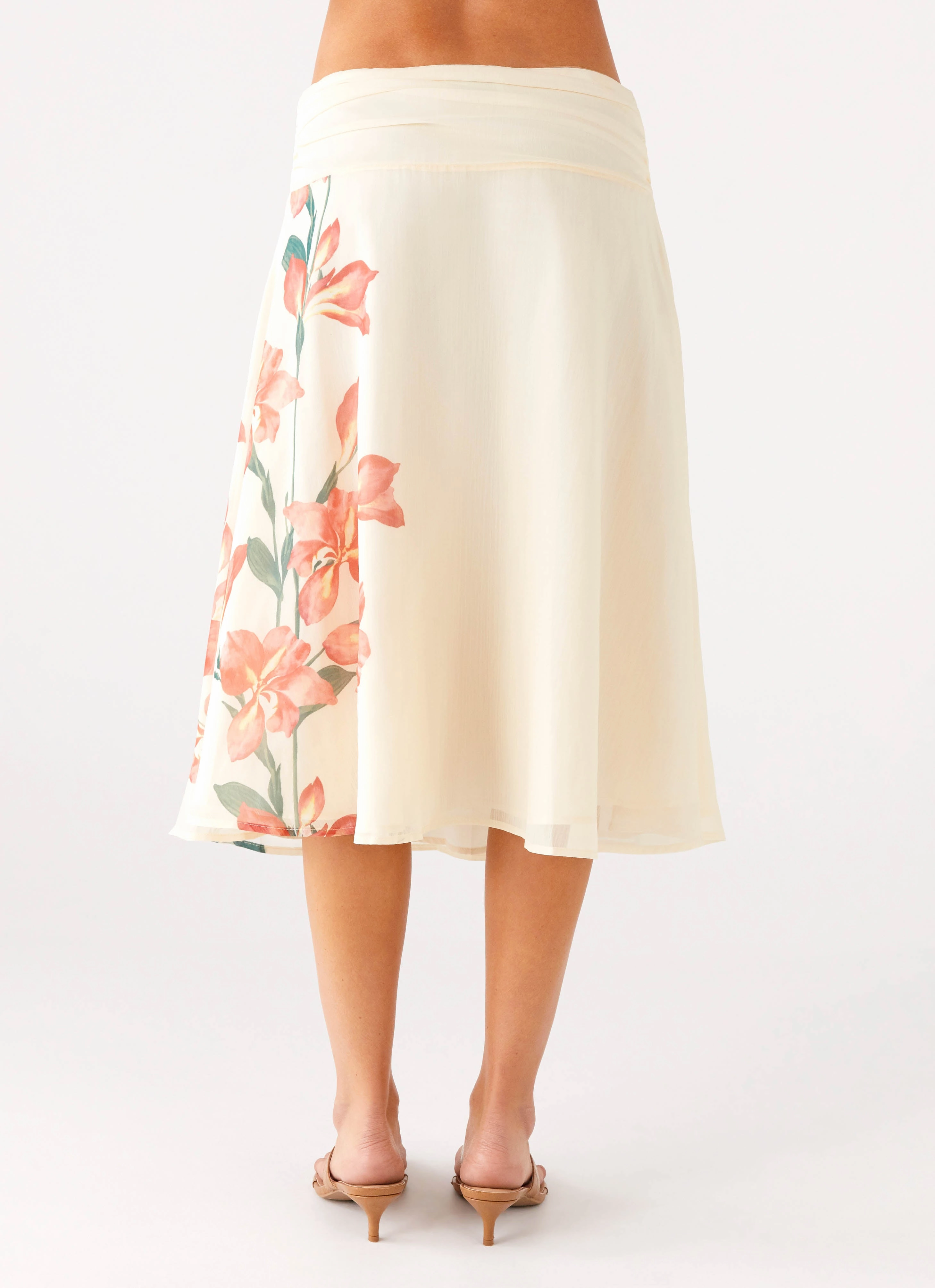 Valley Midi Skirt - Siena Floral Eco Friendly Dyeing