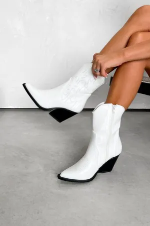 DAKOTA Western Cowboy Boots - White