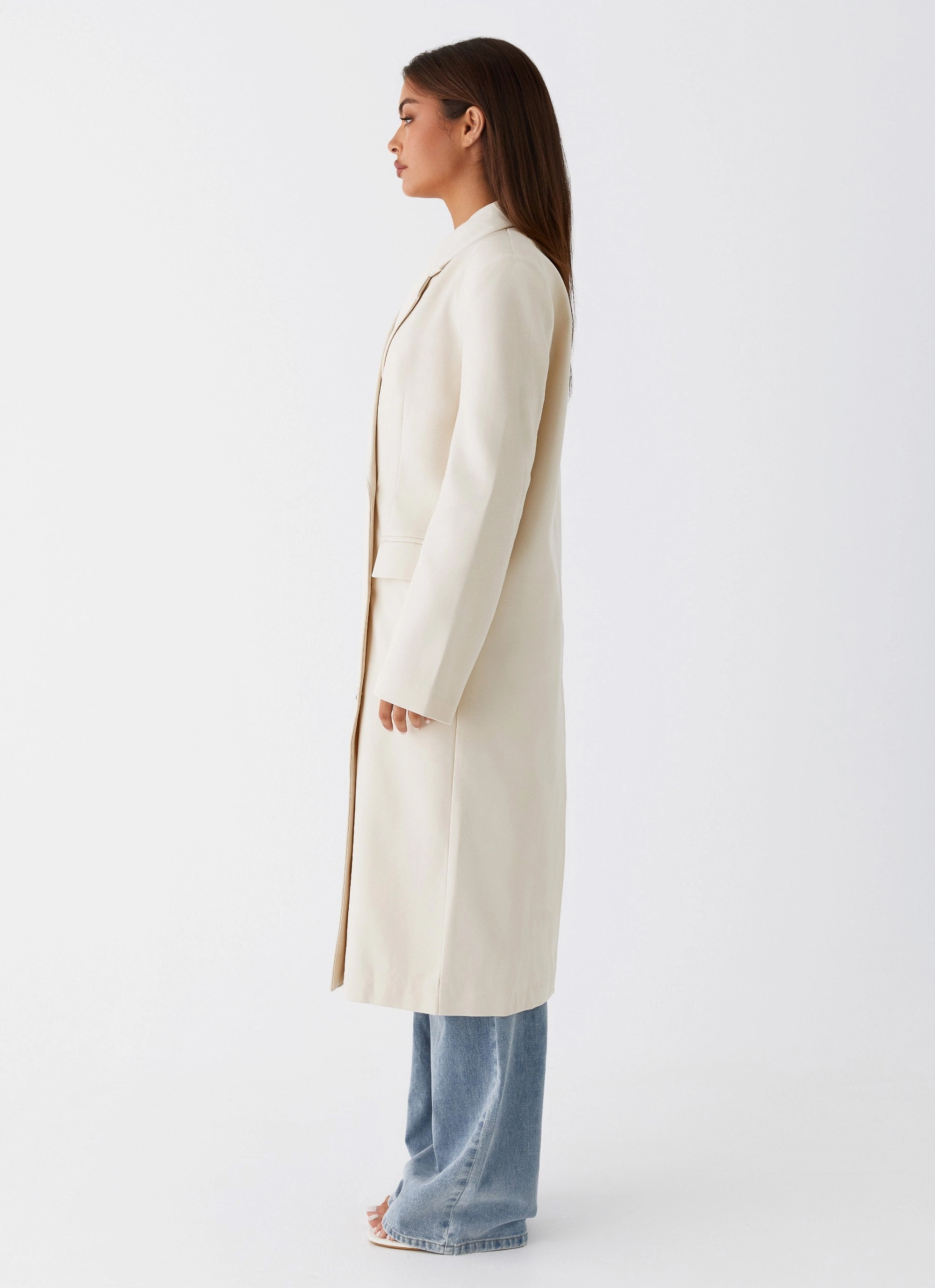 MagneticClosureSystem Dalia Double Breasted Blazer Coat - Beige