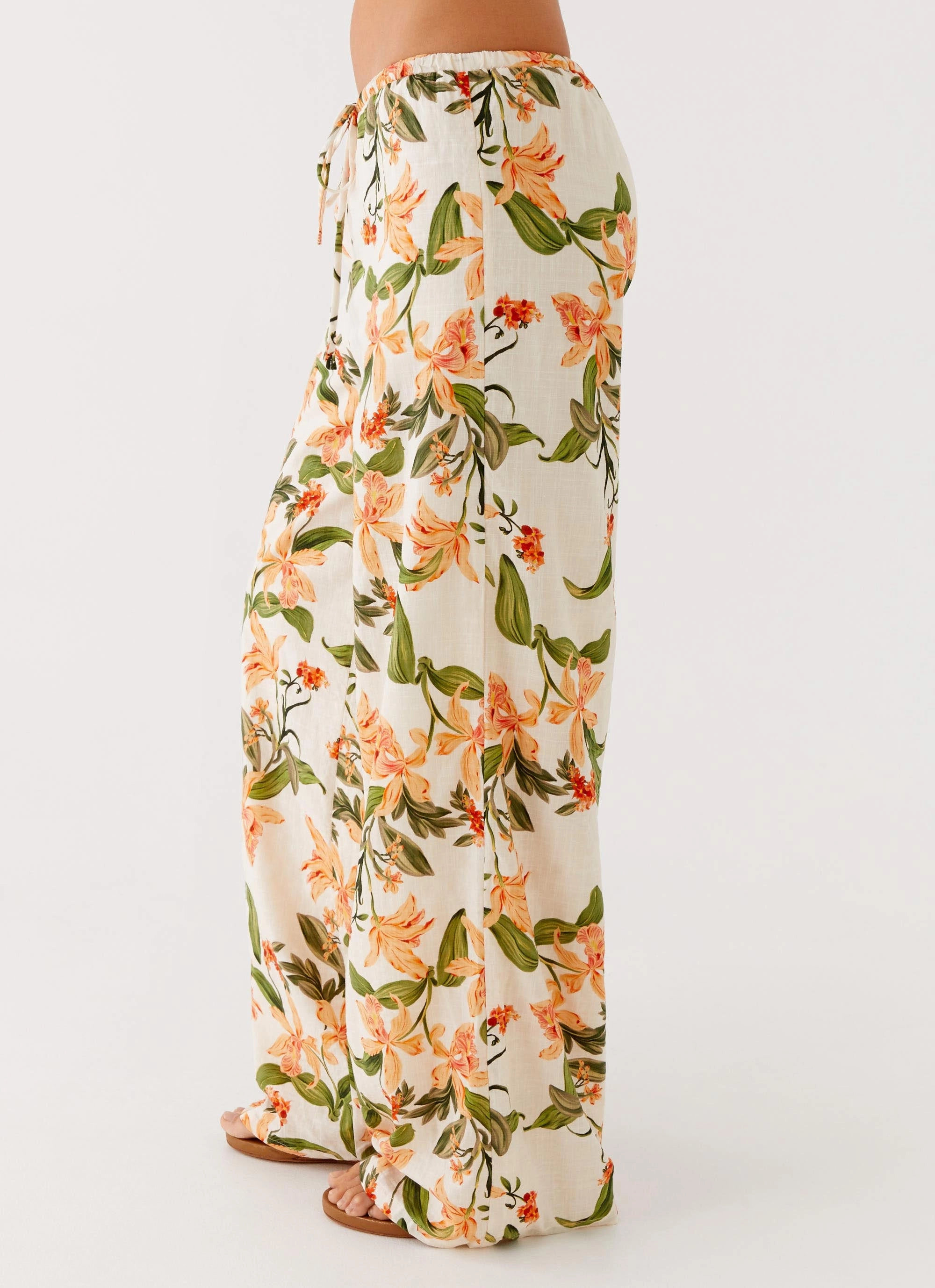 Soft Touch FadeResistant Dalida Linen Pants - Floral Print