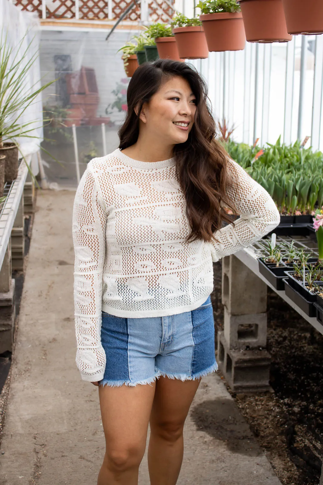 Dallas High Rise Two Tone Shorts