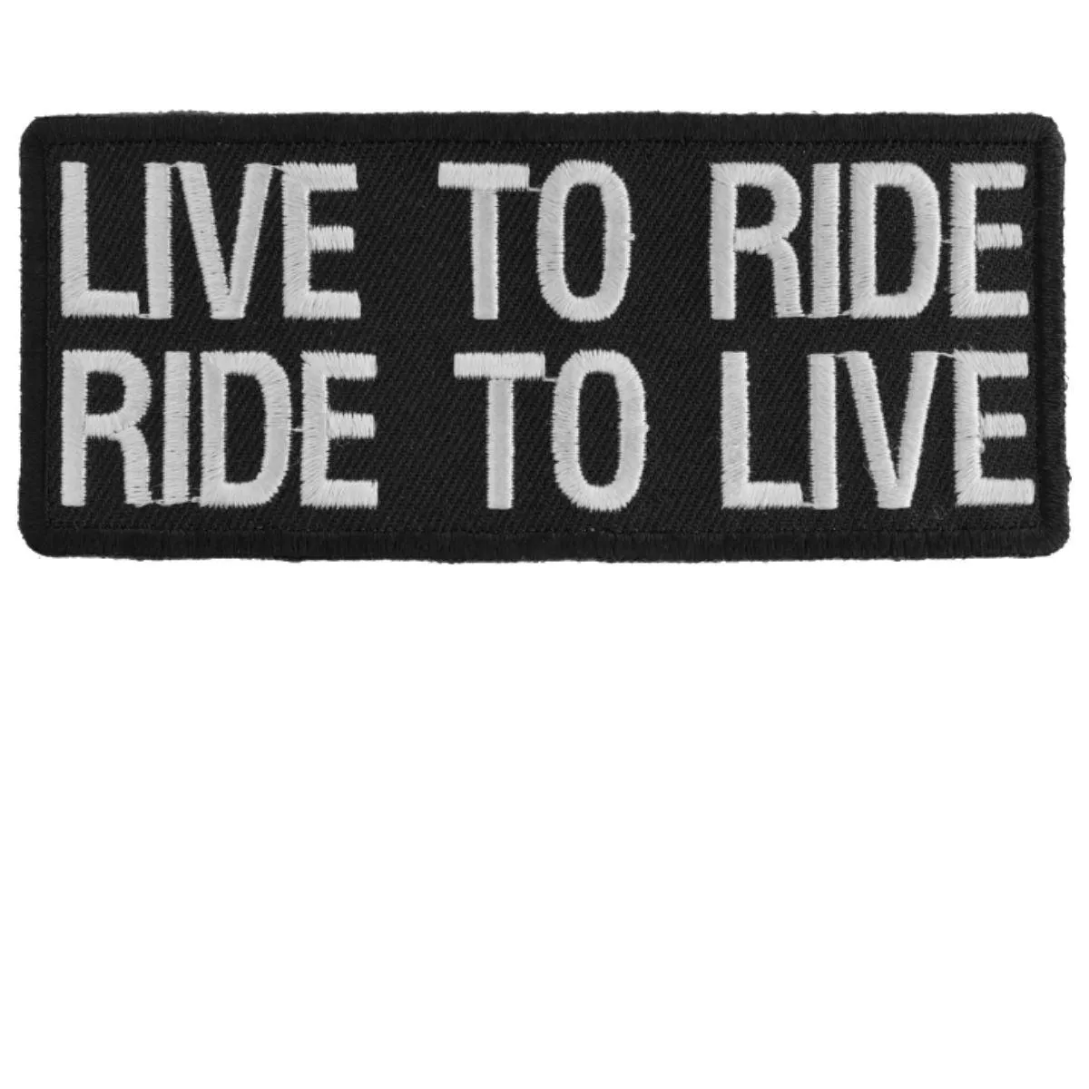 Daniel Smart Live To Ride Ride To Live Biker Saying Patch, 4 x 1.75 inches
