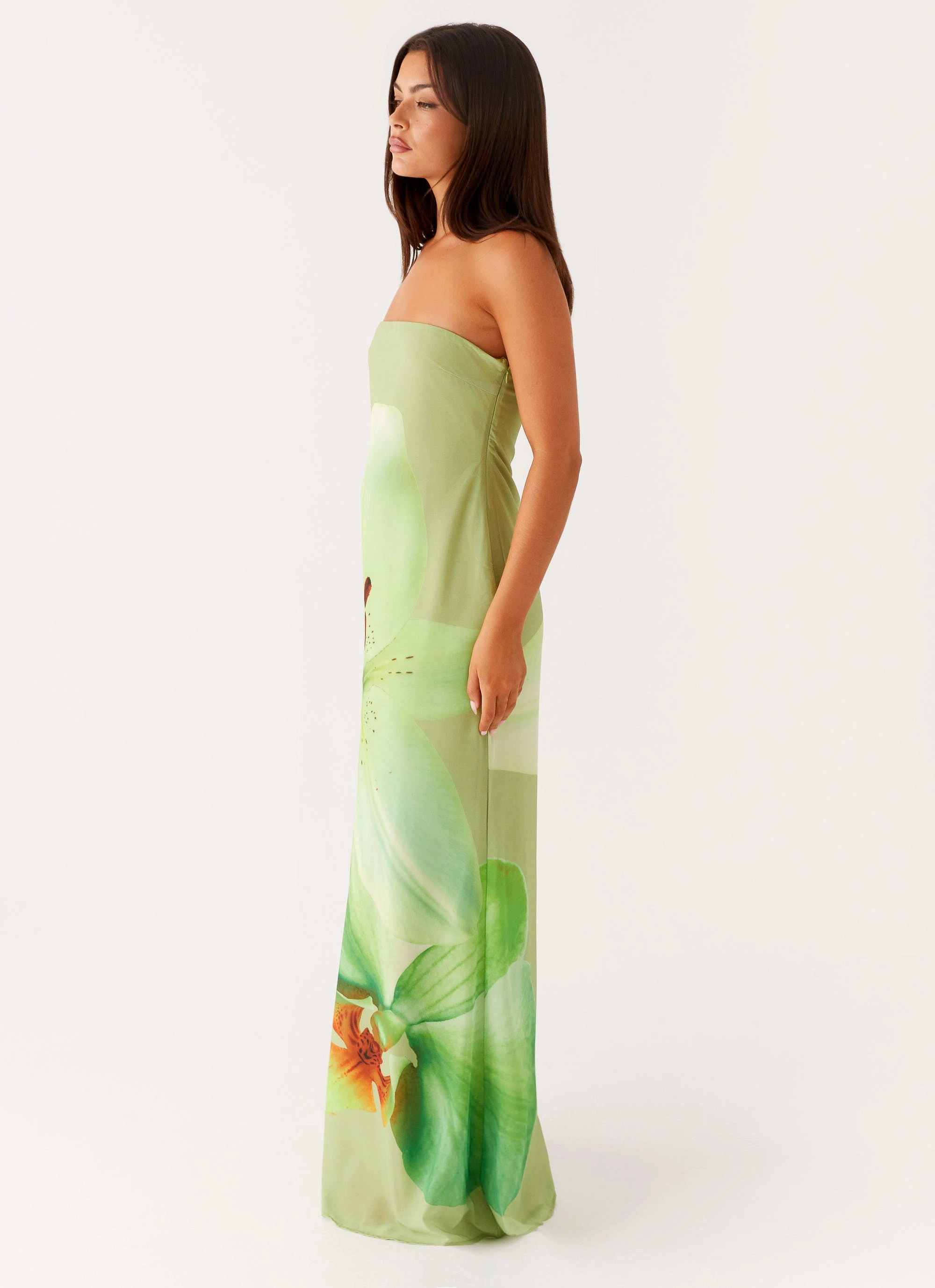 Darcy Maxi Dress - Green Floral Trendy Layer Warm Season