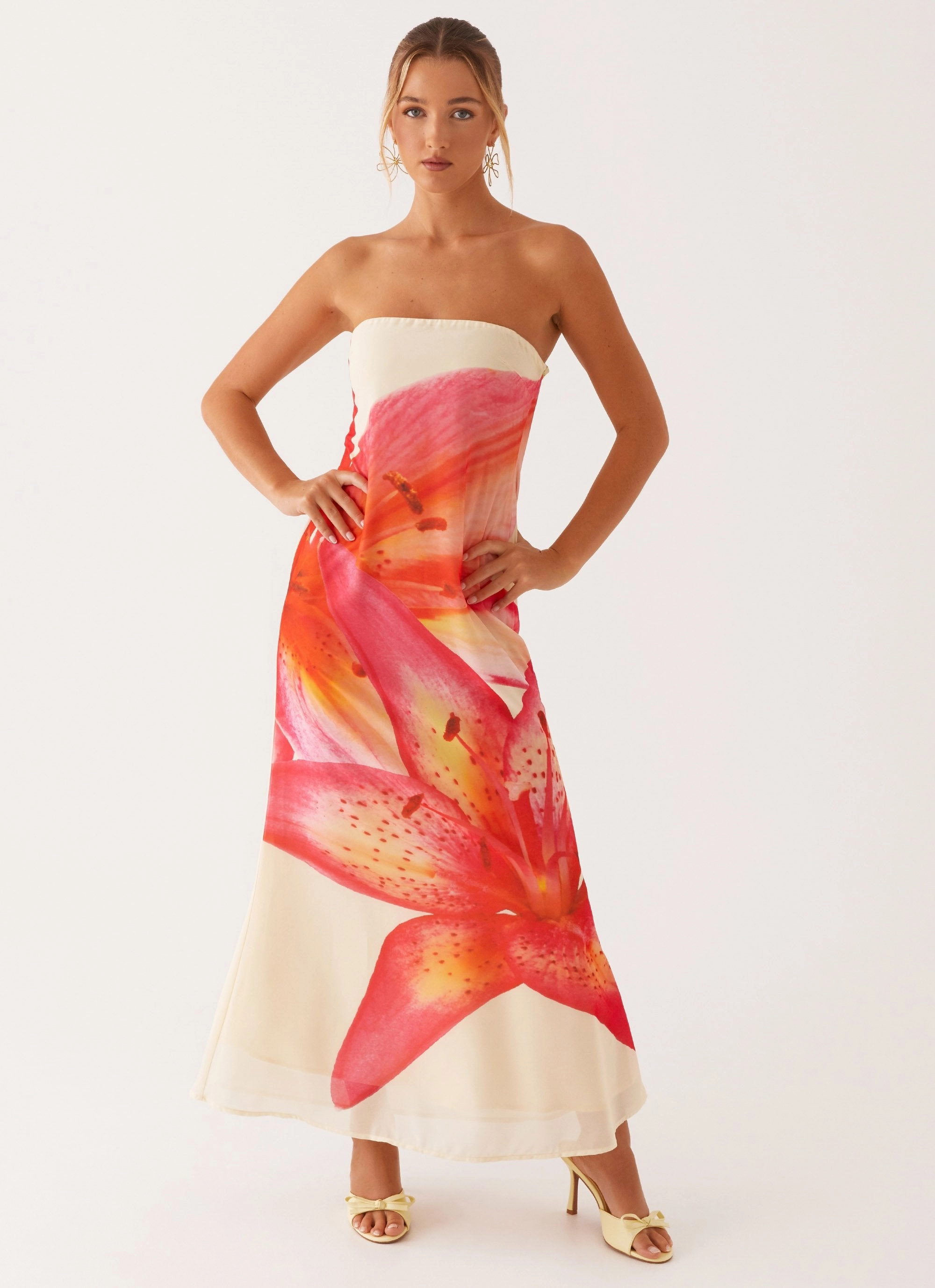 Daytime Look City Casual Darcy Maxi Dress - Yellow Floral