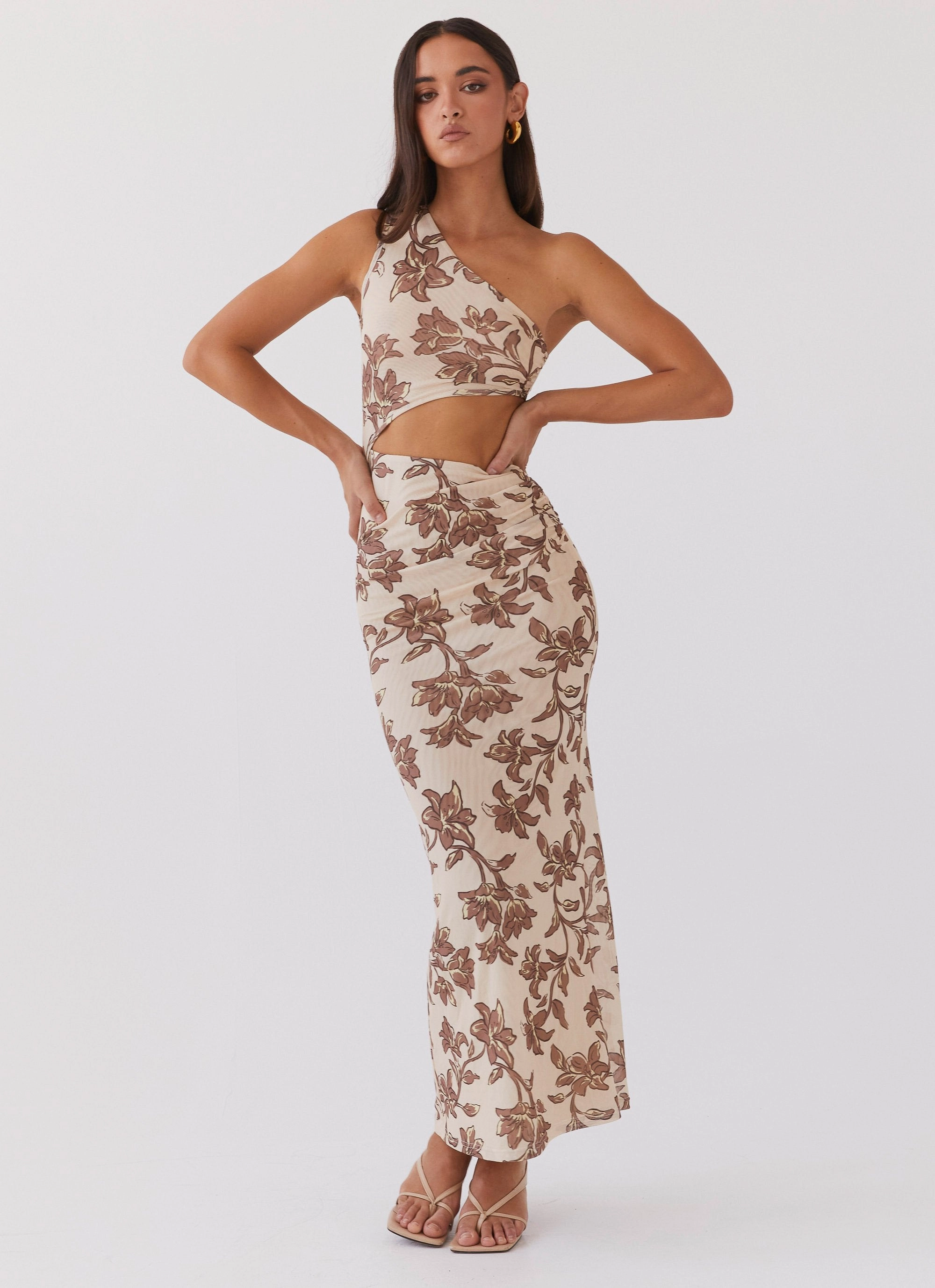Shadows In The Sun Mesh Maxi Dress - Hazel Bloom Comfortable texture Everyday Look