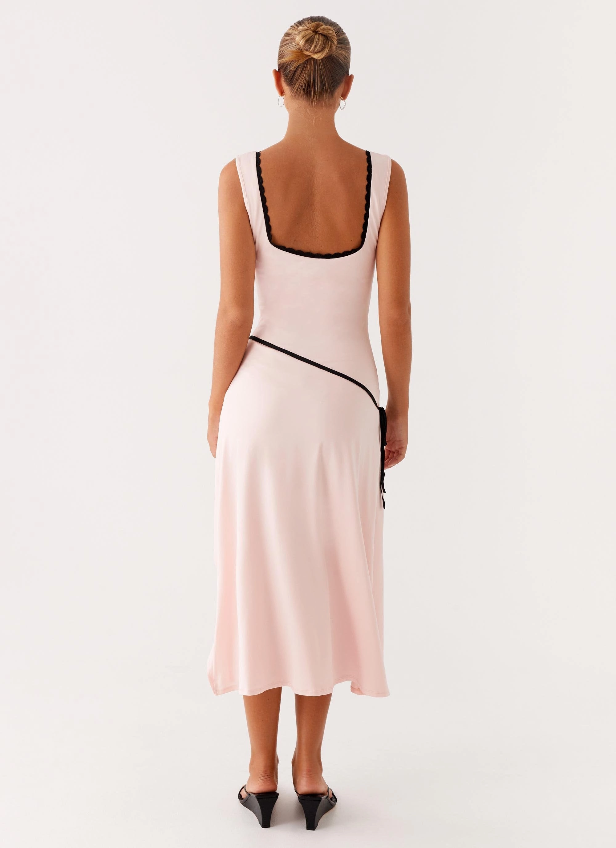 Darlene Midi Dress - Pink Subtle Glam