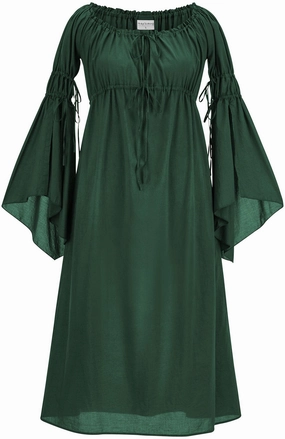 Oona Maxi Chemise Limited Edition Greens breathable fabric dress Daily Option